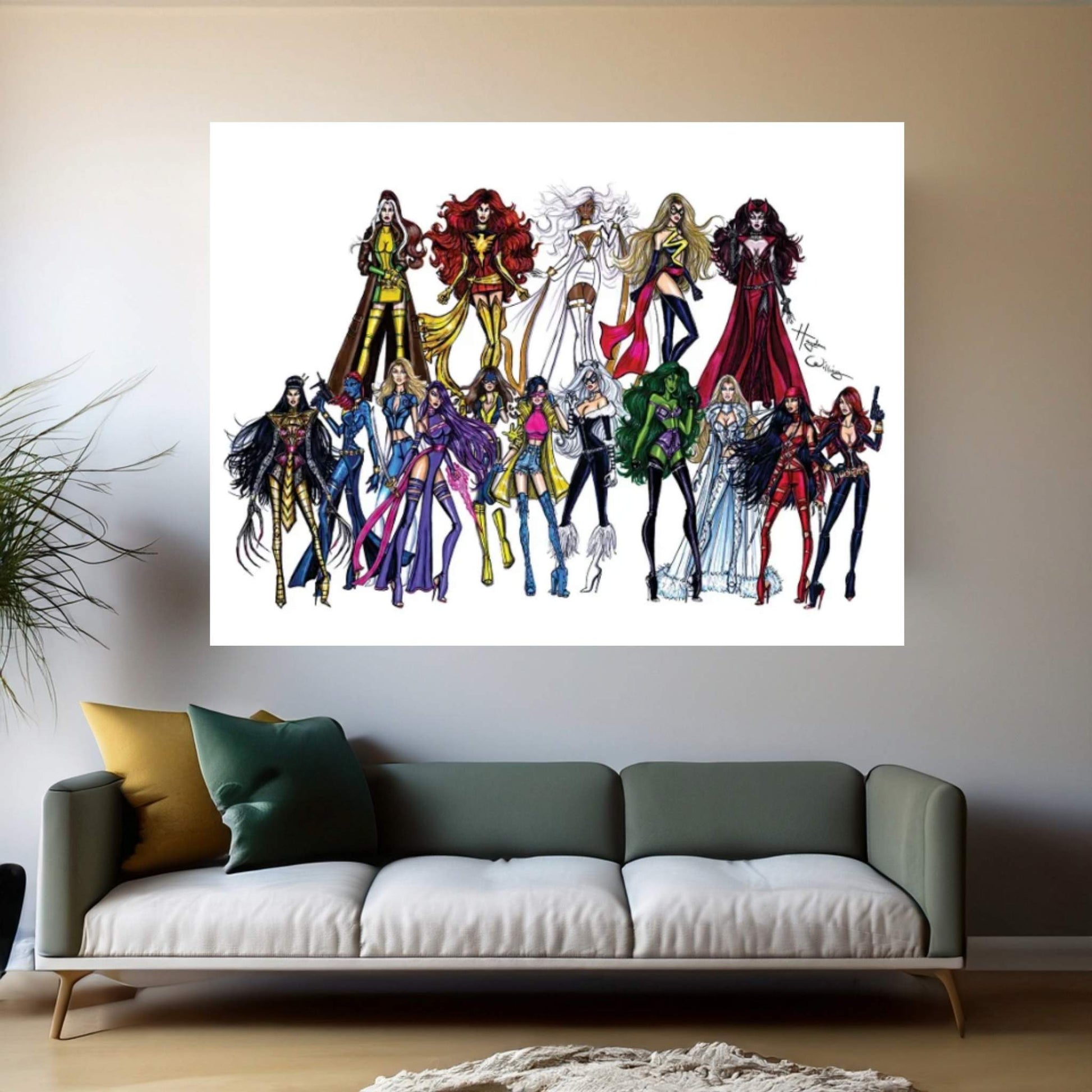 Marvel Divas Canvas Wall Art - Y Canvas