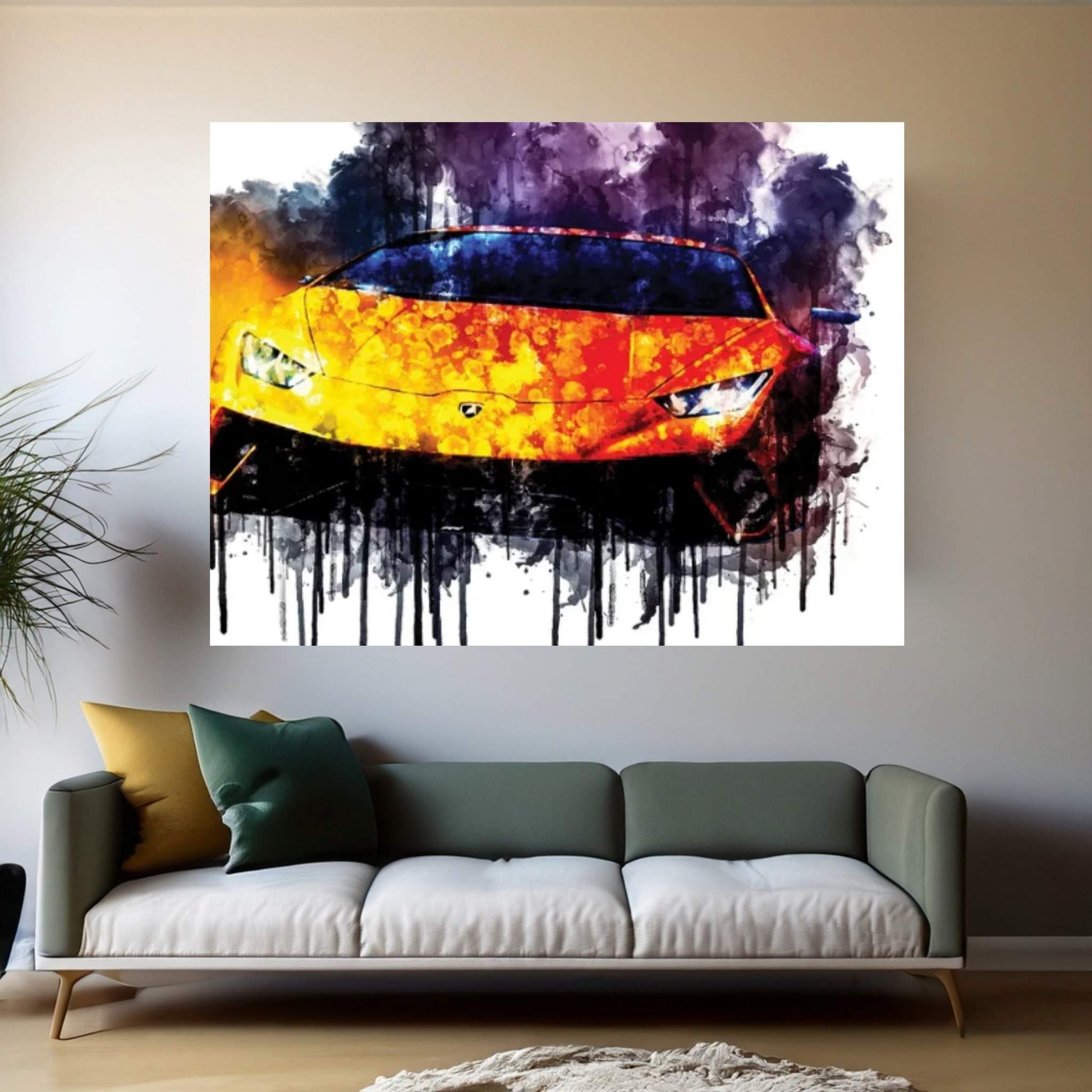 2017 Lamborghini Huracan Performante Canvas Wall Art - Y Canvas