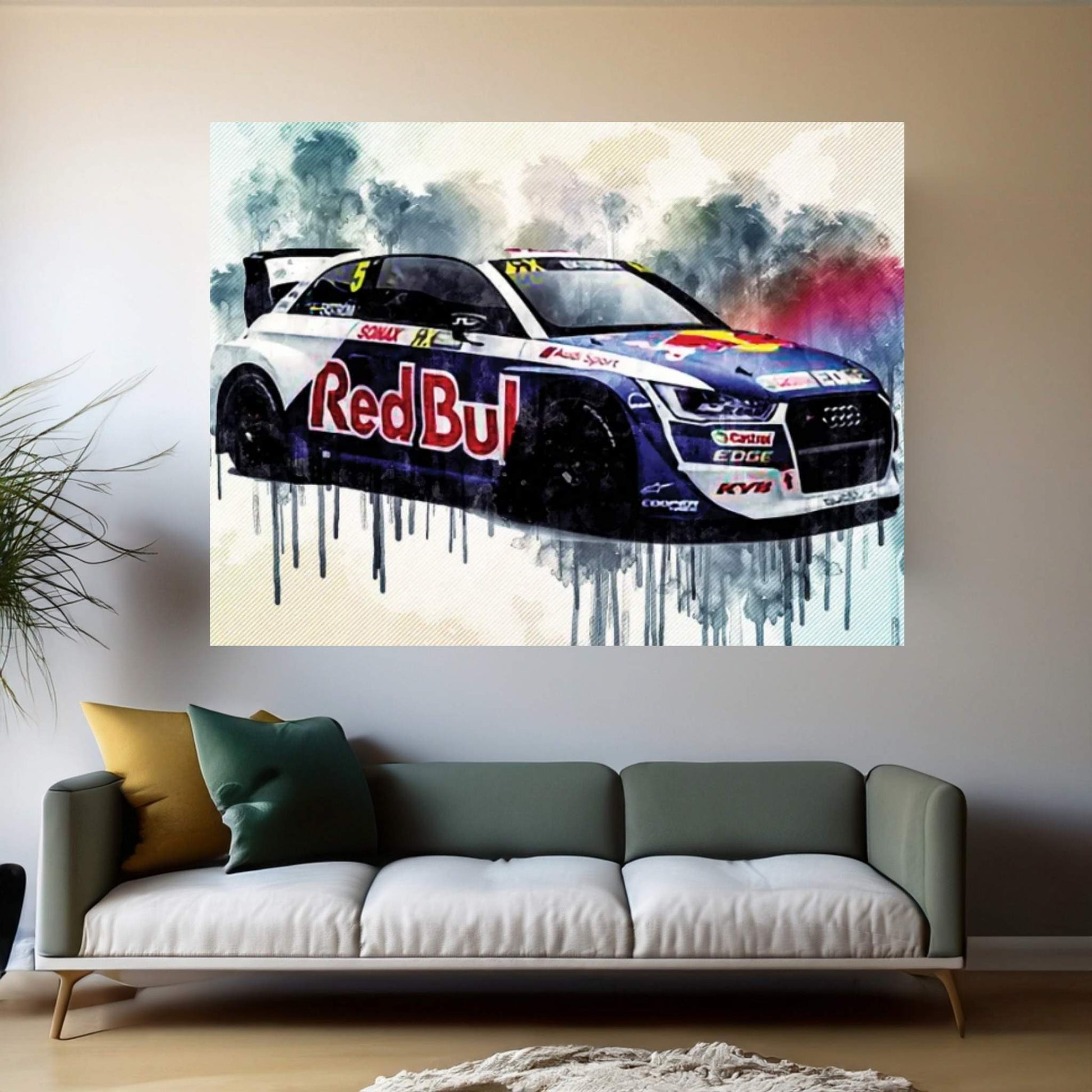 Audi S1 Eks Rx 2018 Quattro 2018 Fia World Rallycross Championship Racing Car Canvas Wall Art - Y Canvas