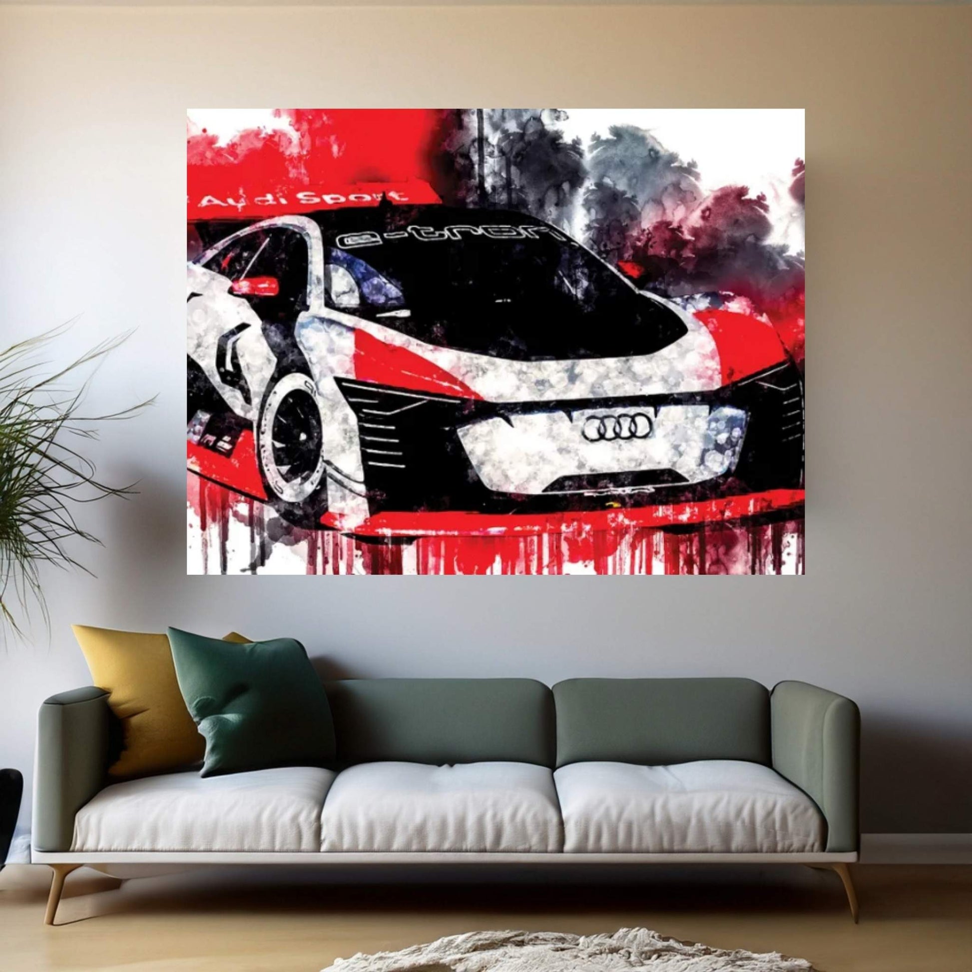 2018 Audi E Tron Vision Gran Turismo Canvas Wall Art - Y Canvas