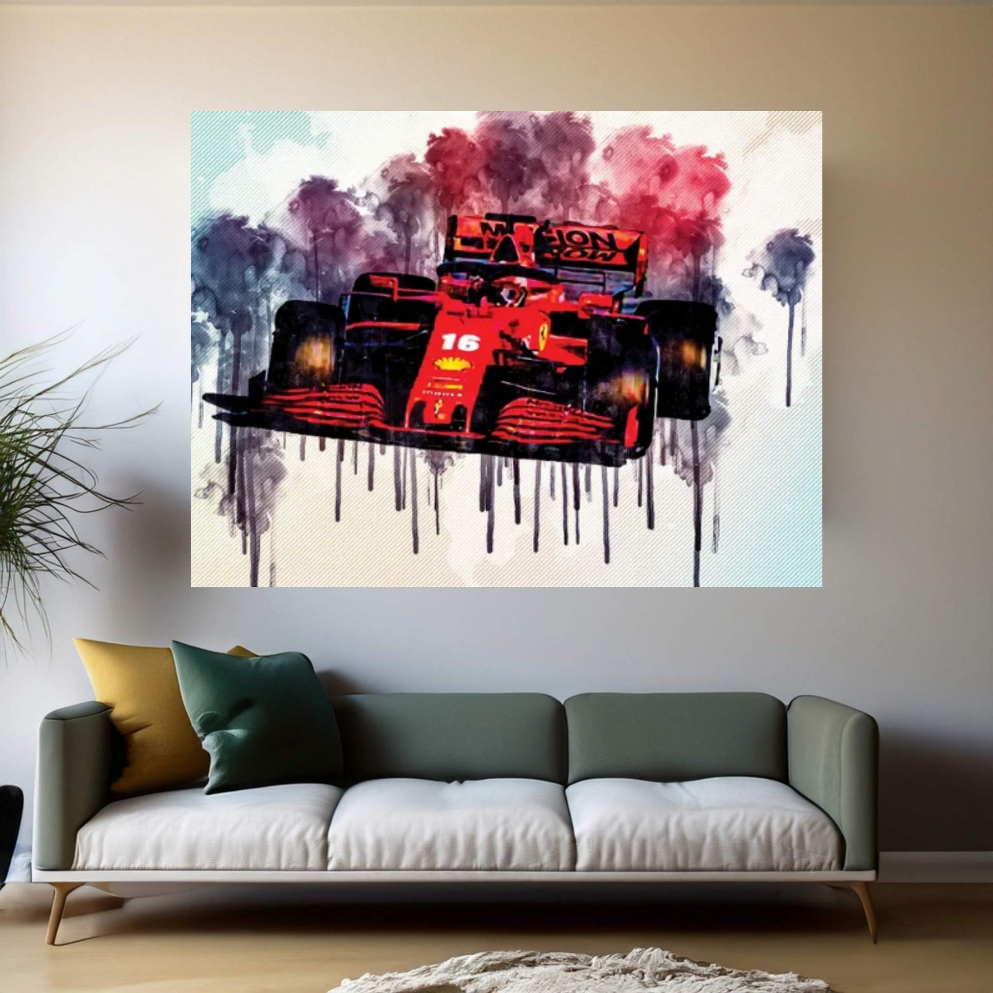 Ferrari Sf1000 Raceway Charles Leclerc 2020 F1 Cars Formula 1 Canvas Wall Art - Y Canvas