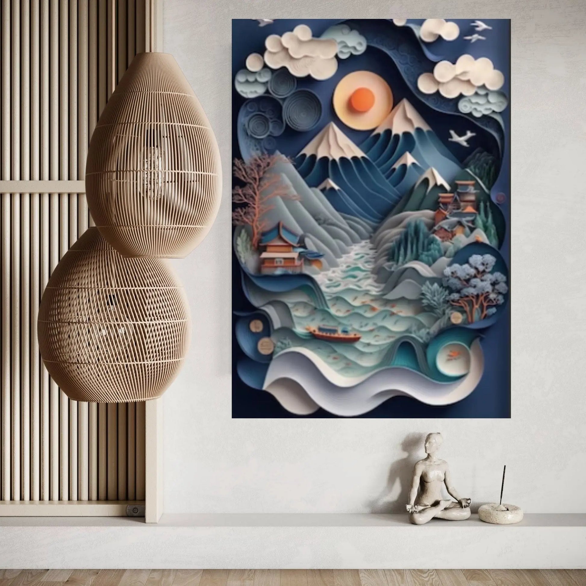 Japanese canvas Large canvas art Japanese art print, Canvas wall art - Y Canvas