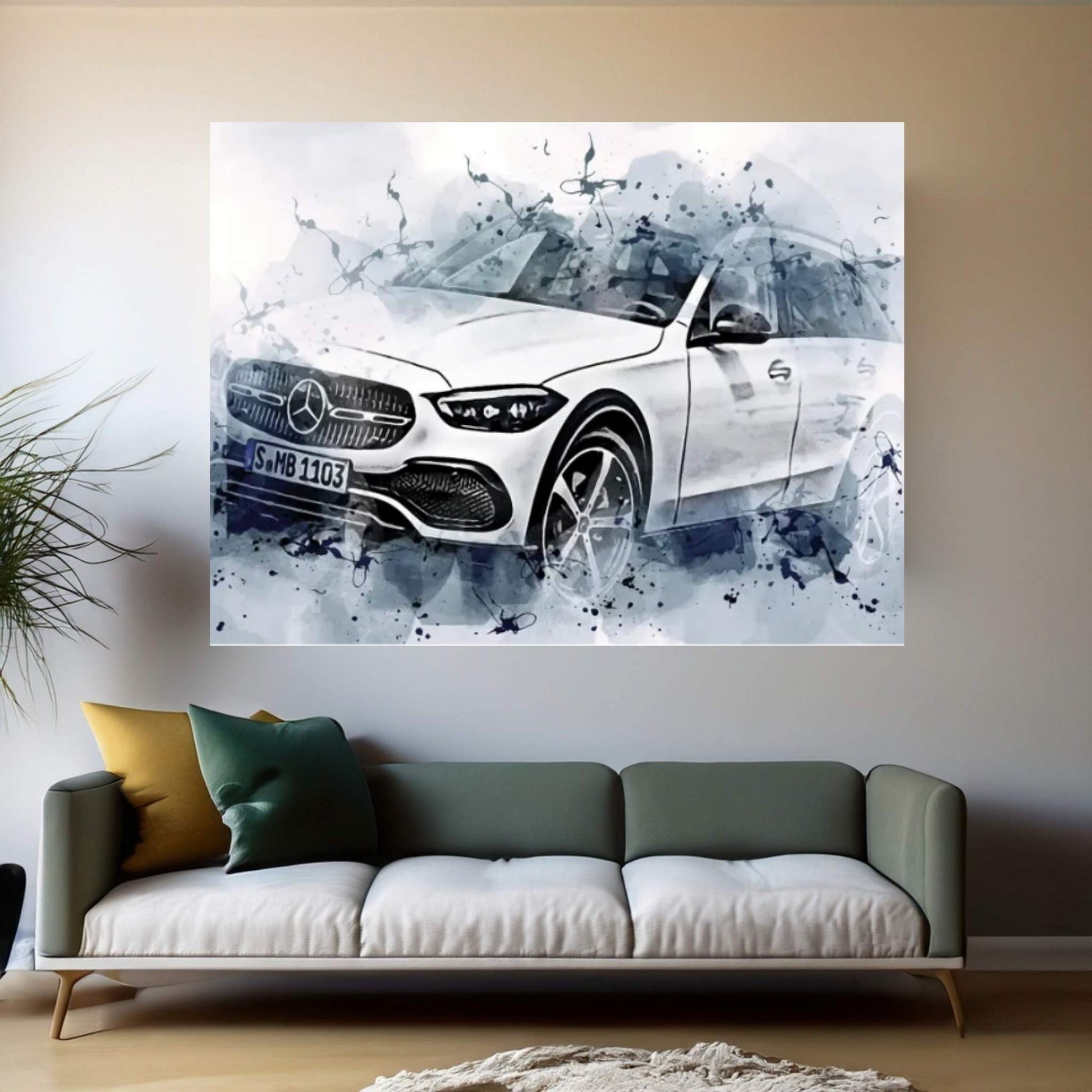 Mercedes-Benz C-Class W206 Exterior Canvas Wall Art - Y Canvas