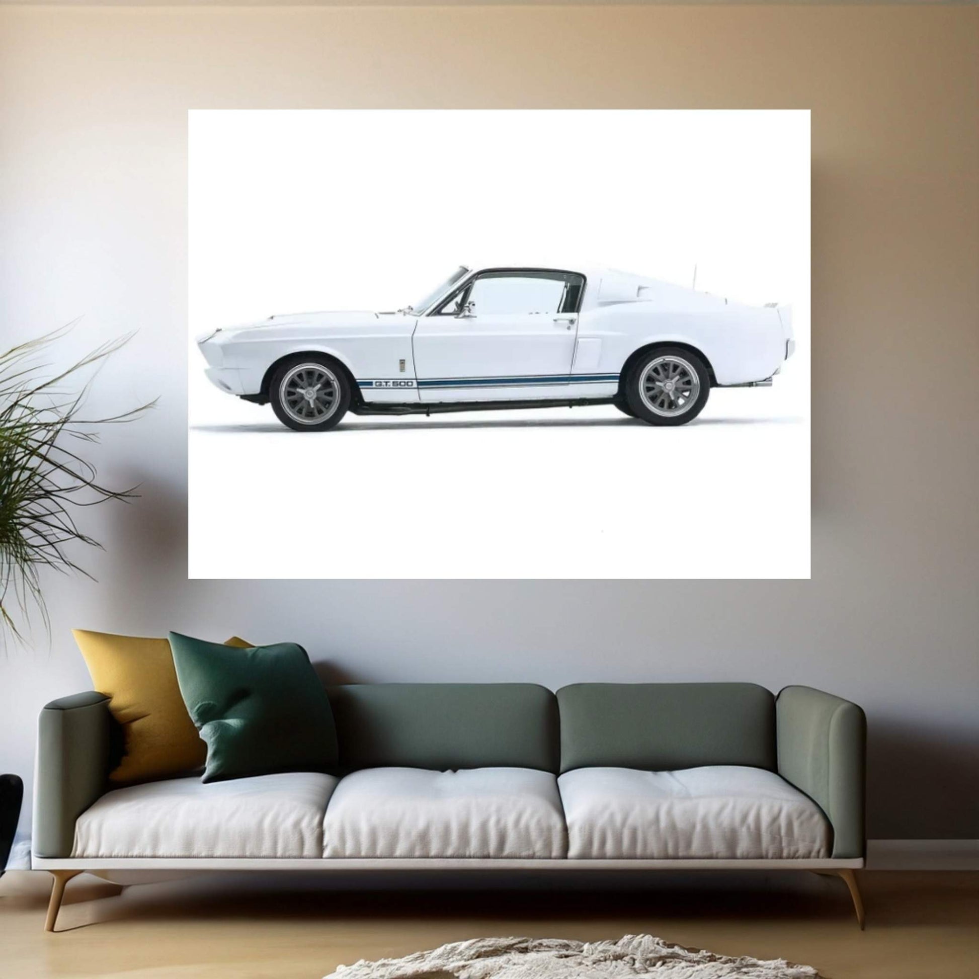 Shelby Mustang Gt500, 1967 Canvas Wall Art - Y Canvas