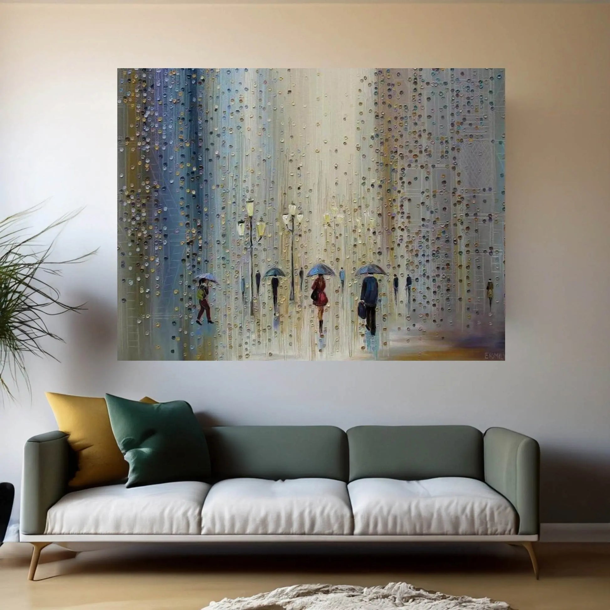 Under A Rainy Sky Canvas Wall Art - Y Canvas