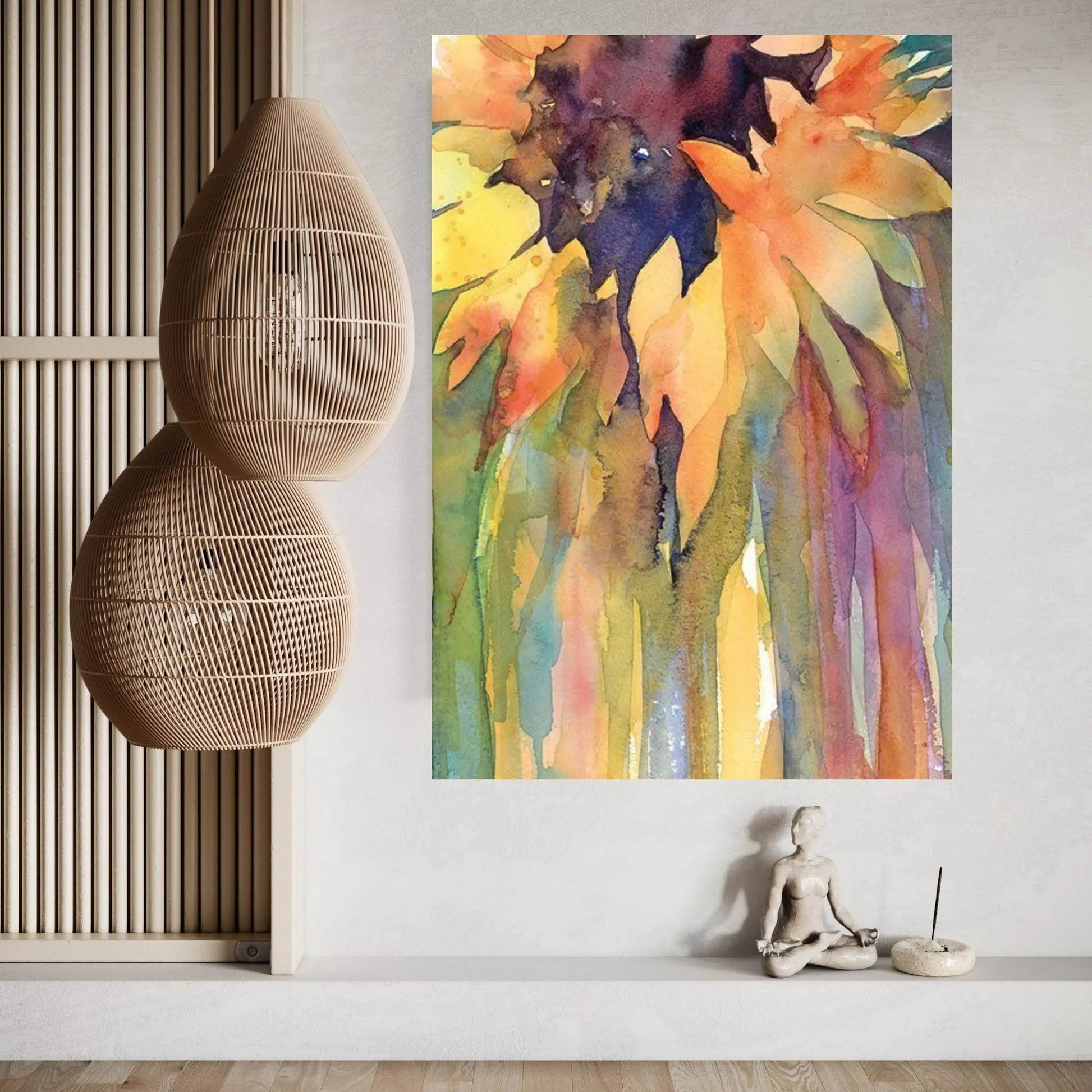 Rays Of Sun Canvas Wall Art - Y Canvas