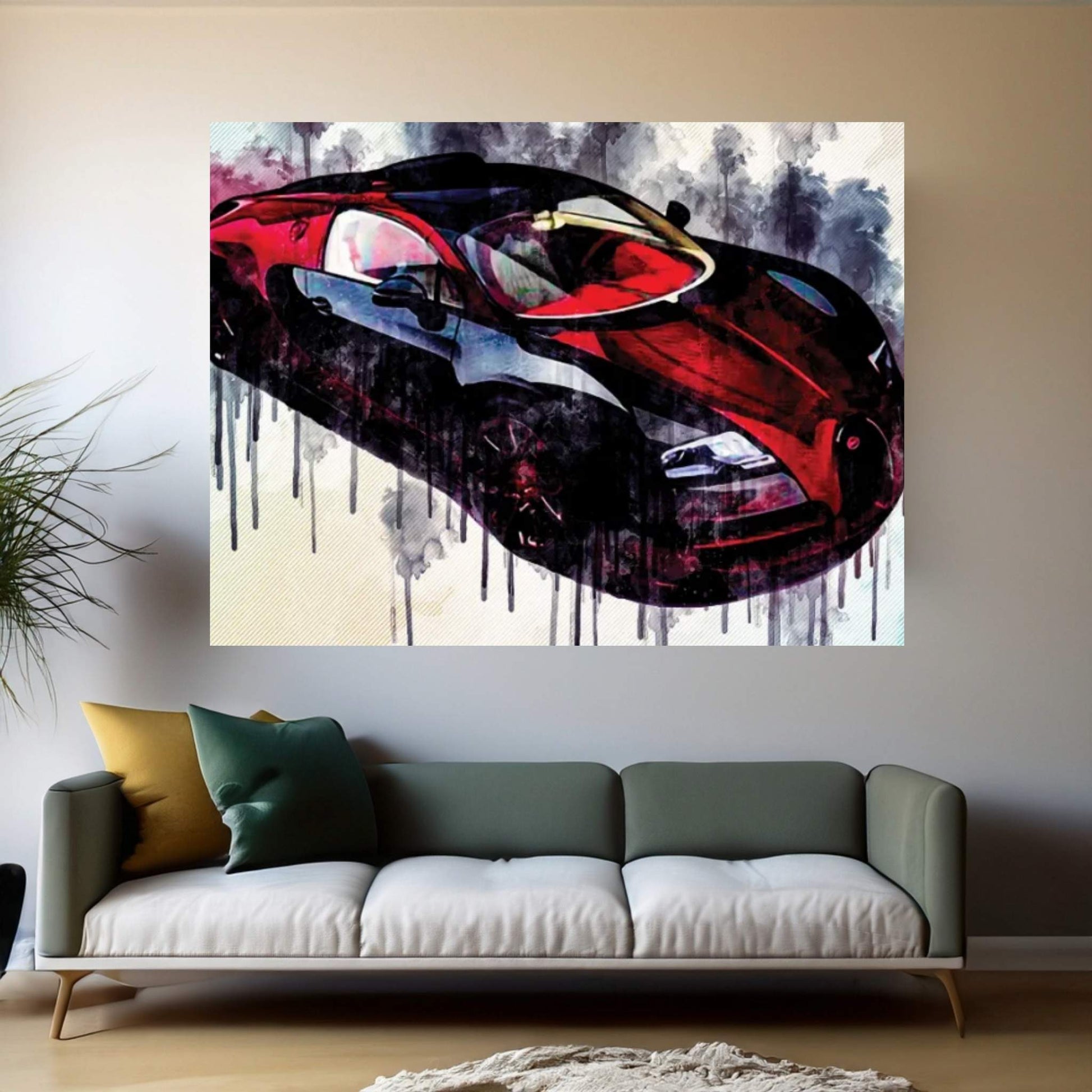 Bugatti Veyron Grand Sport Vitesse La Finale 2021 Hypercar Canvas Wall Art - Y Canvas