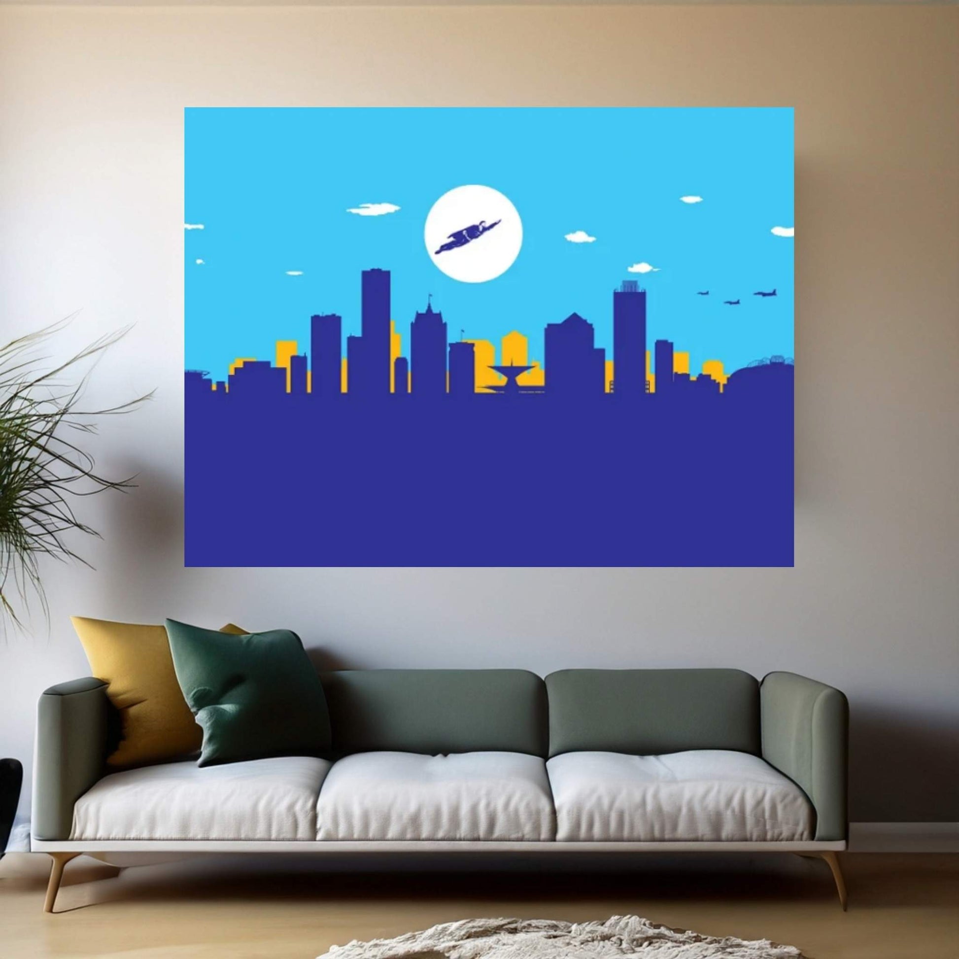 Milwaukee Superhero Canvas Wall Art - Y Canvas