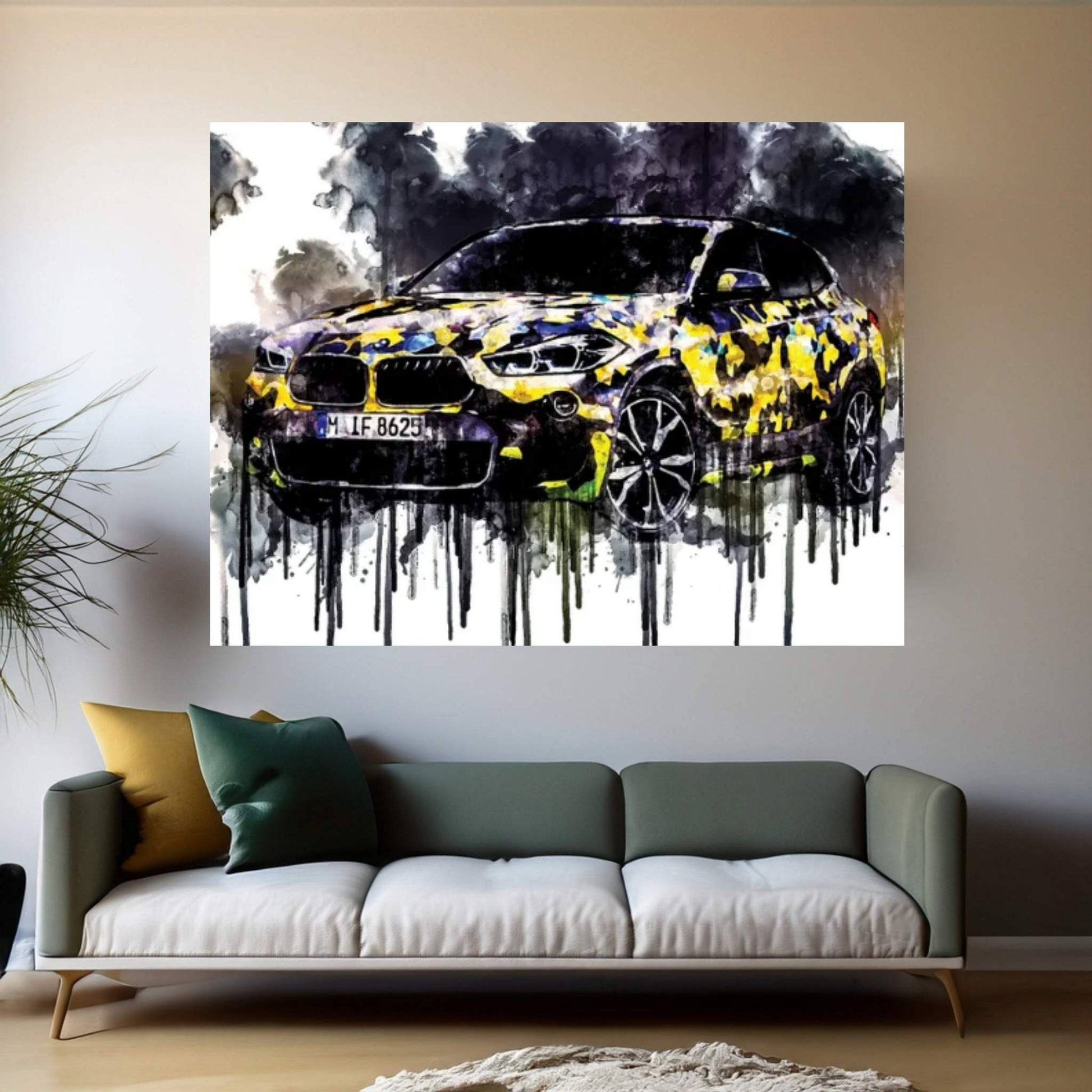 2018 BMW X2 Digital Camo Concept Vehicle CDXXXV Canvas Wall Art - Y Canvas