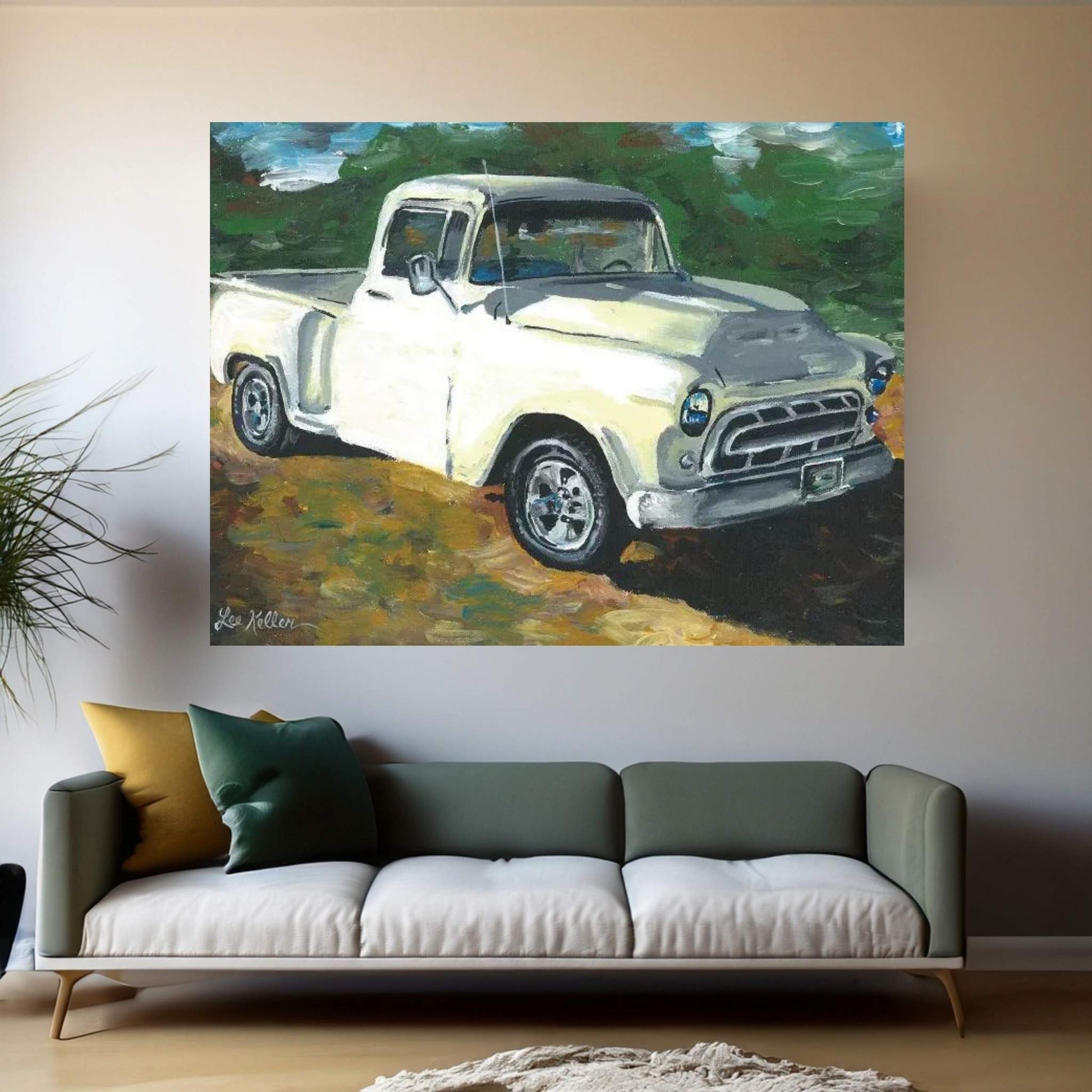 55 Chevy Truck Canvas Wall Art - Y Canvas