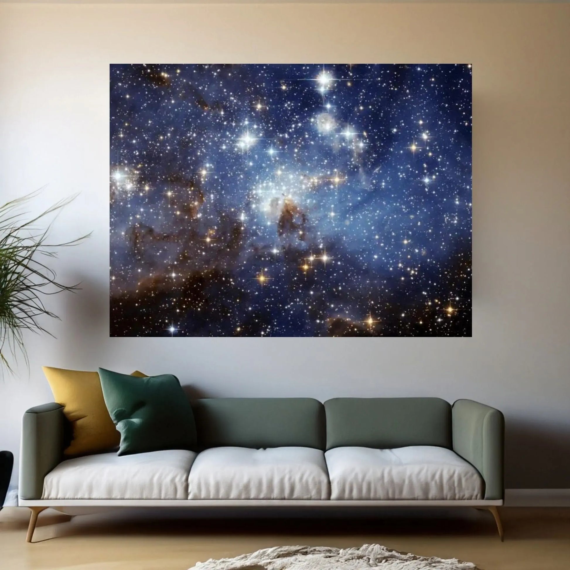 LH-95 Stellar Nursery (Hubble Space Telescope) Canvas Wall Art - Y Canvas