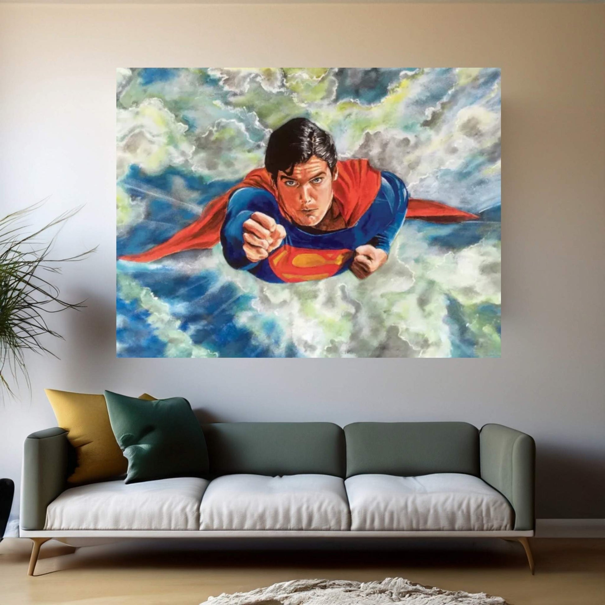 A Man Can Fly Canvas Wall Art - Y Canvas