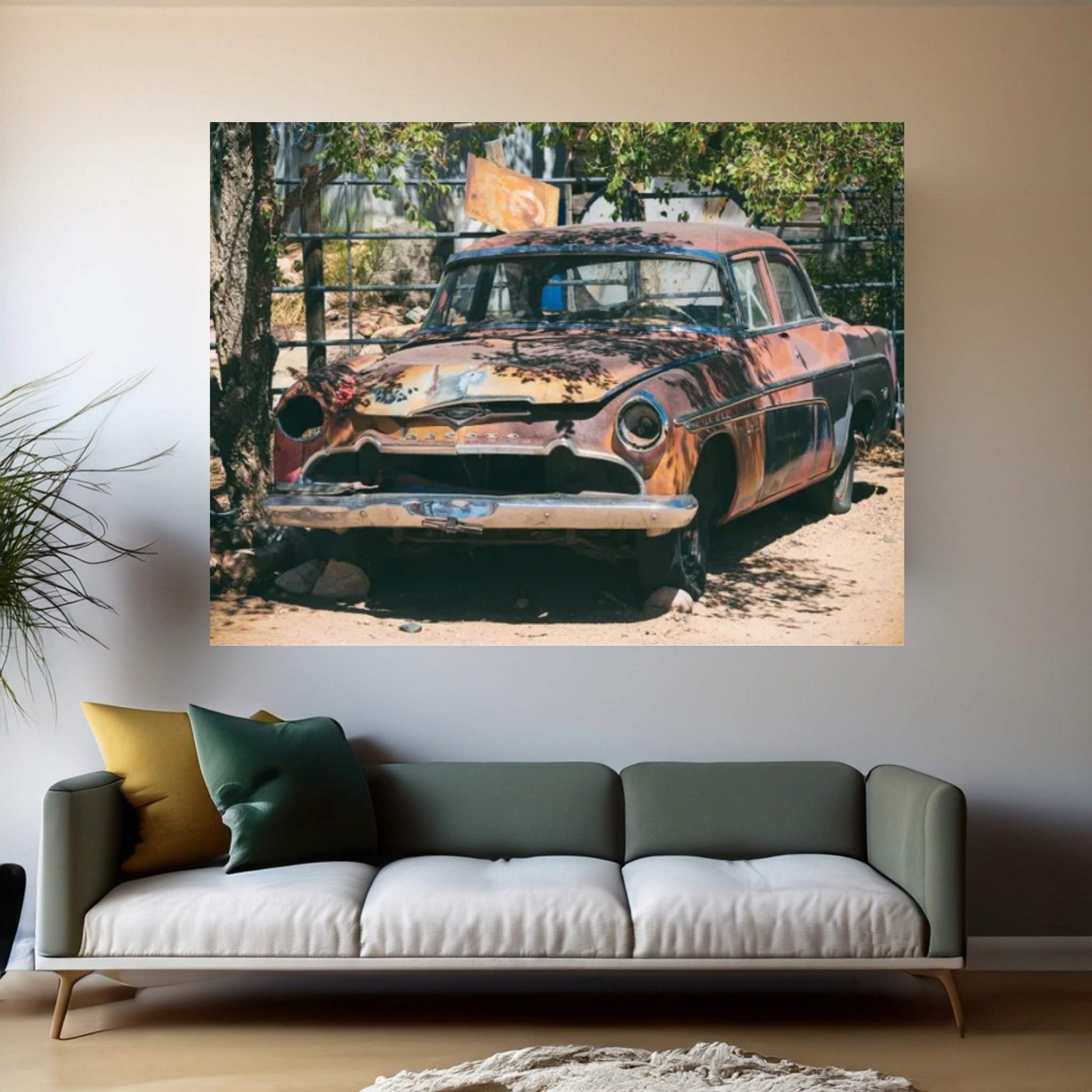 American West - Old Desoto Canvas Wall Art - Y Canvas