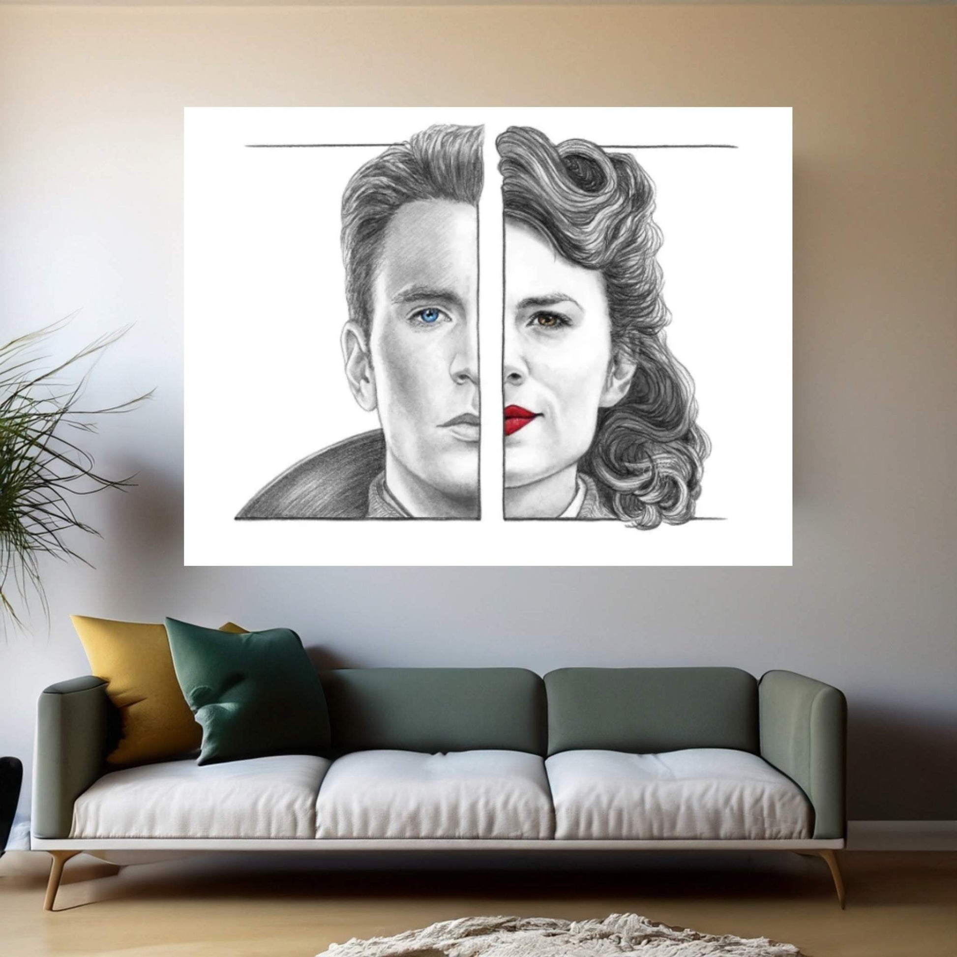 Steve And Peggy Canvas Wall Art - Y Canvas