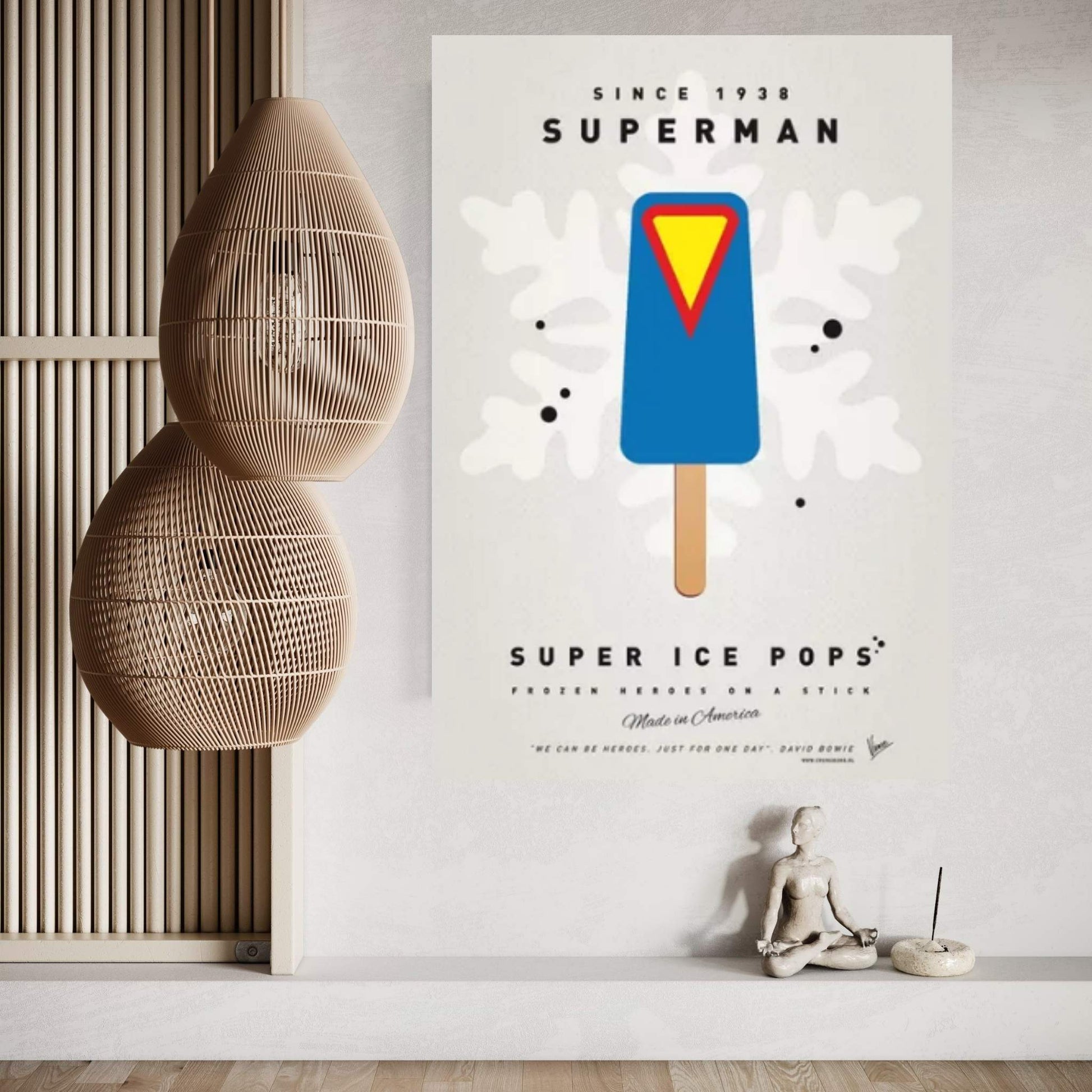 Superhero Ice Pop Superman Canvas Wall Art - Y Canvas