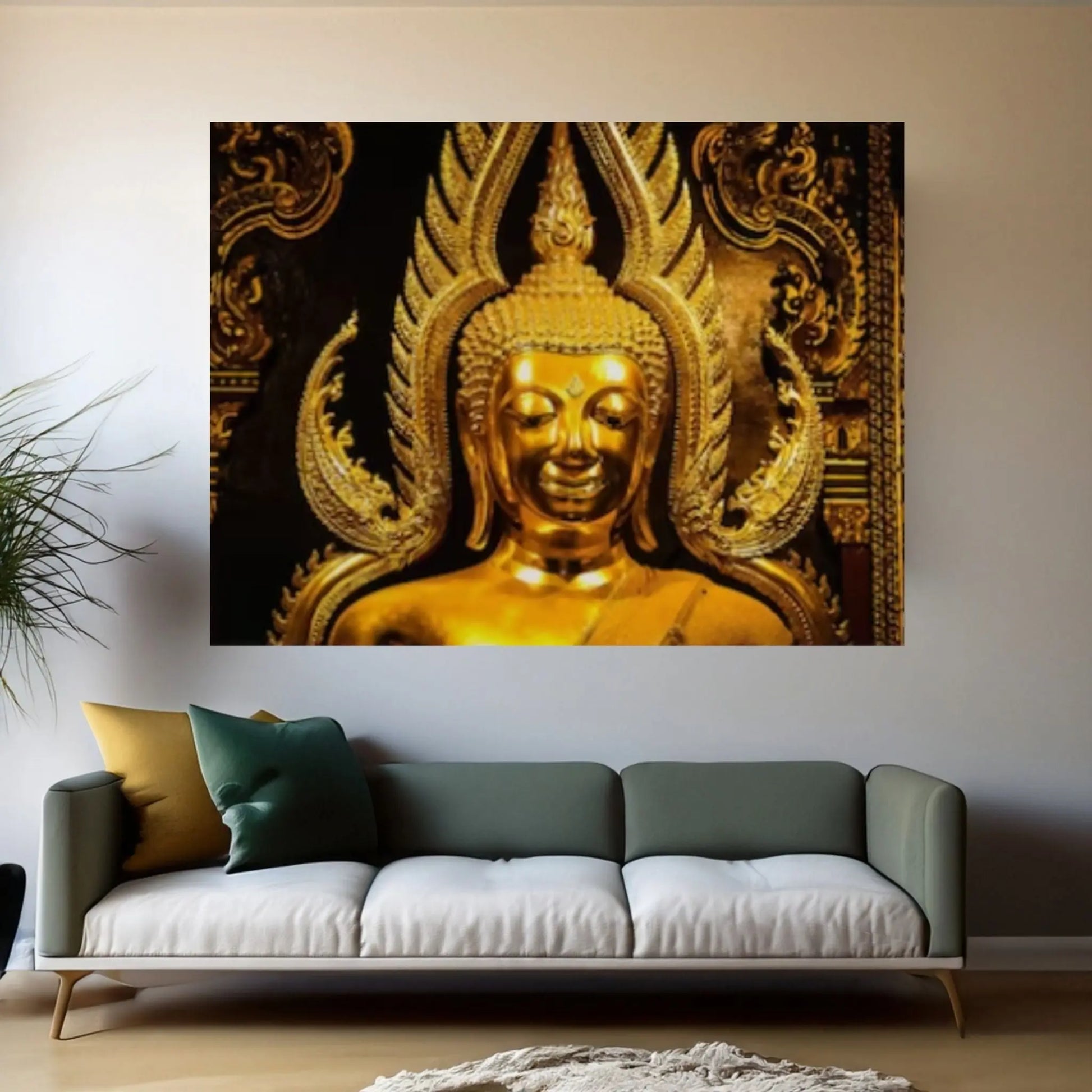 Buddha Statue Canvas Wall Art Home Decor - Y Canvas