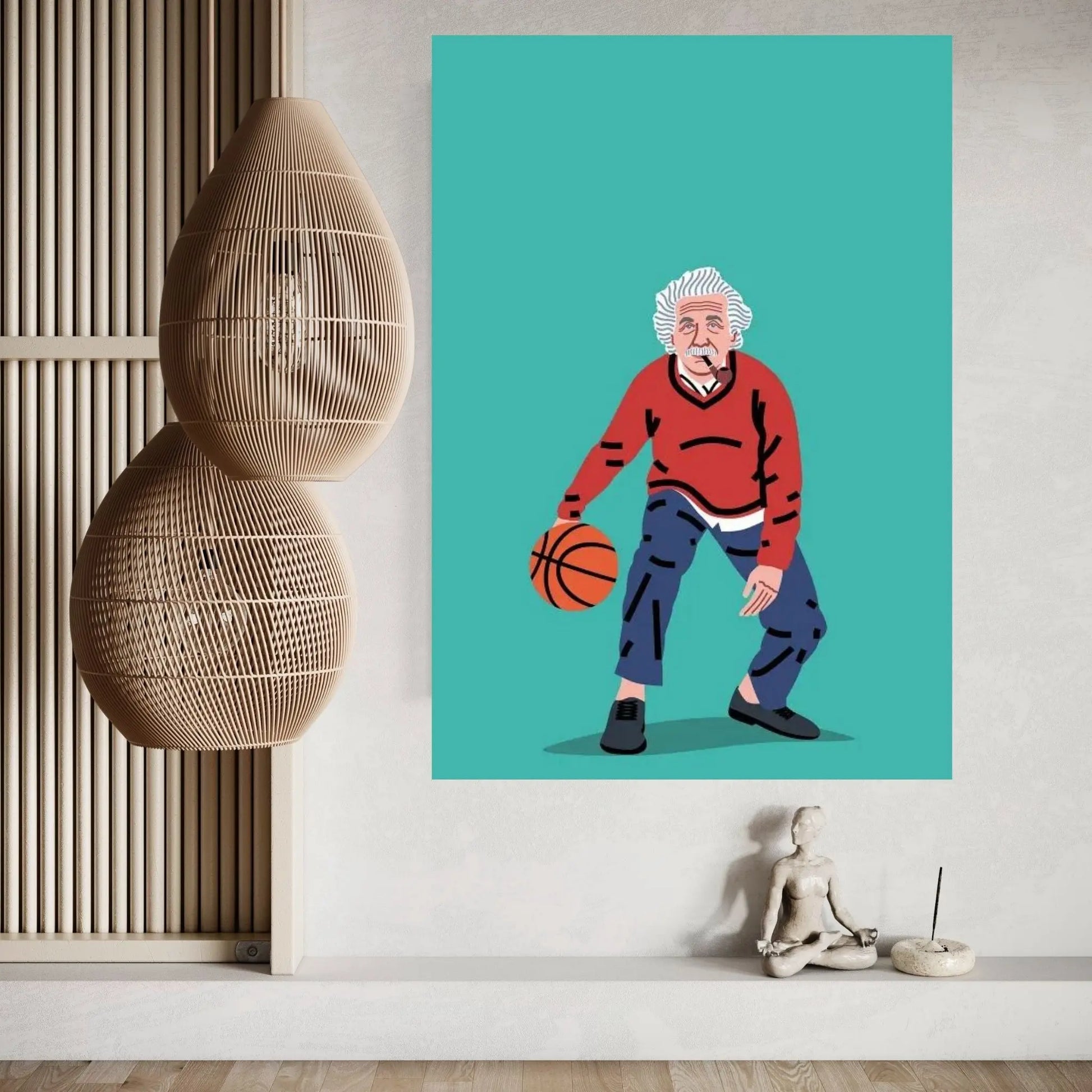 Balling Einstein Canvas Wall Art - Y Canvas