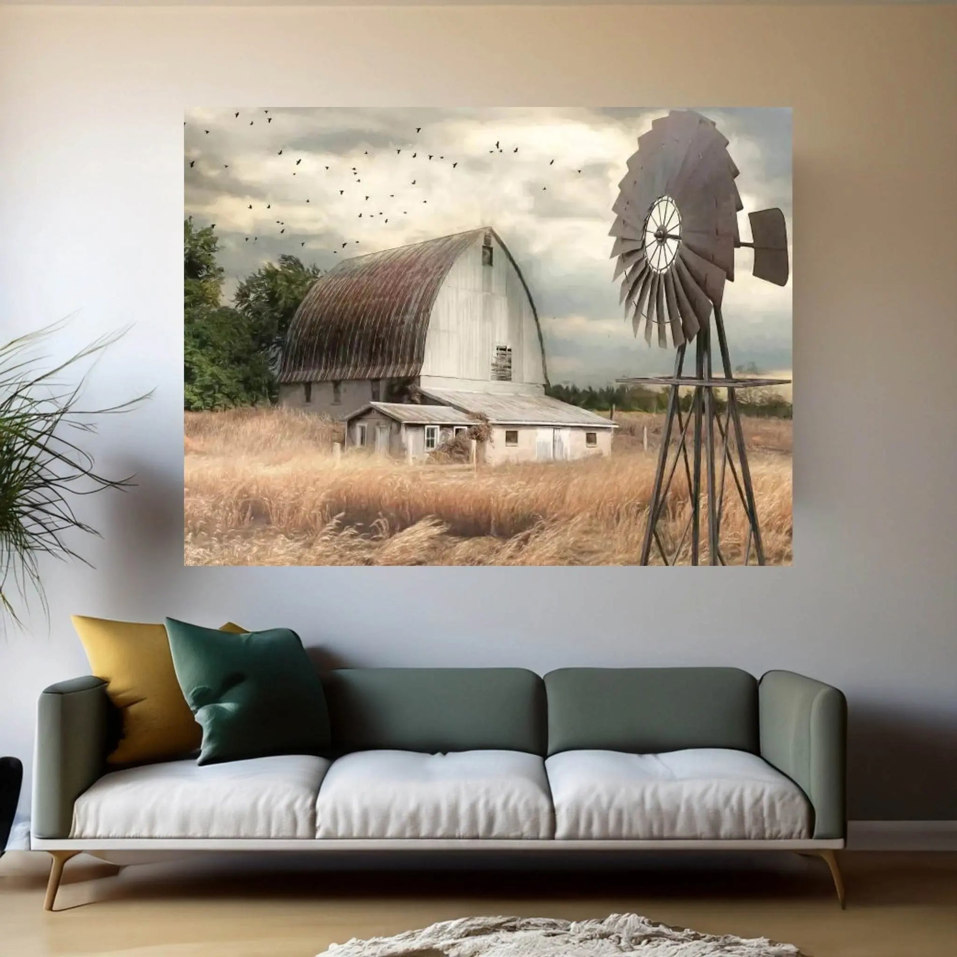 Henderson Bay Farm Canvas Wall Art - Y Canvas