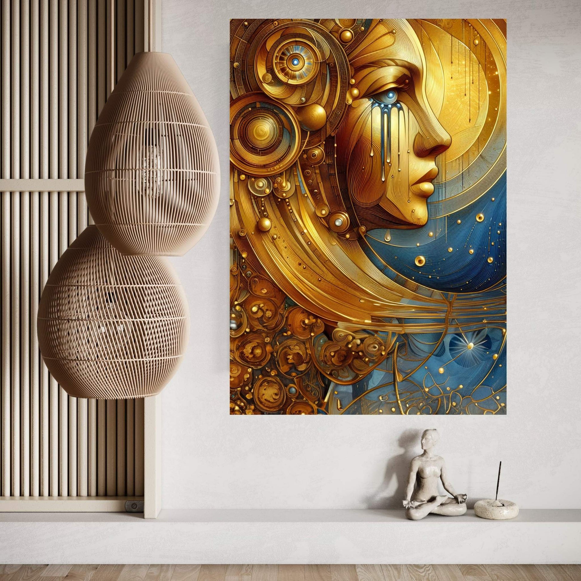 The Golden Tears Gustav Klimt Modern Abstract Reproduction Canvas Wall Art - Y Canvas