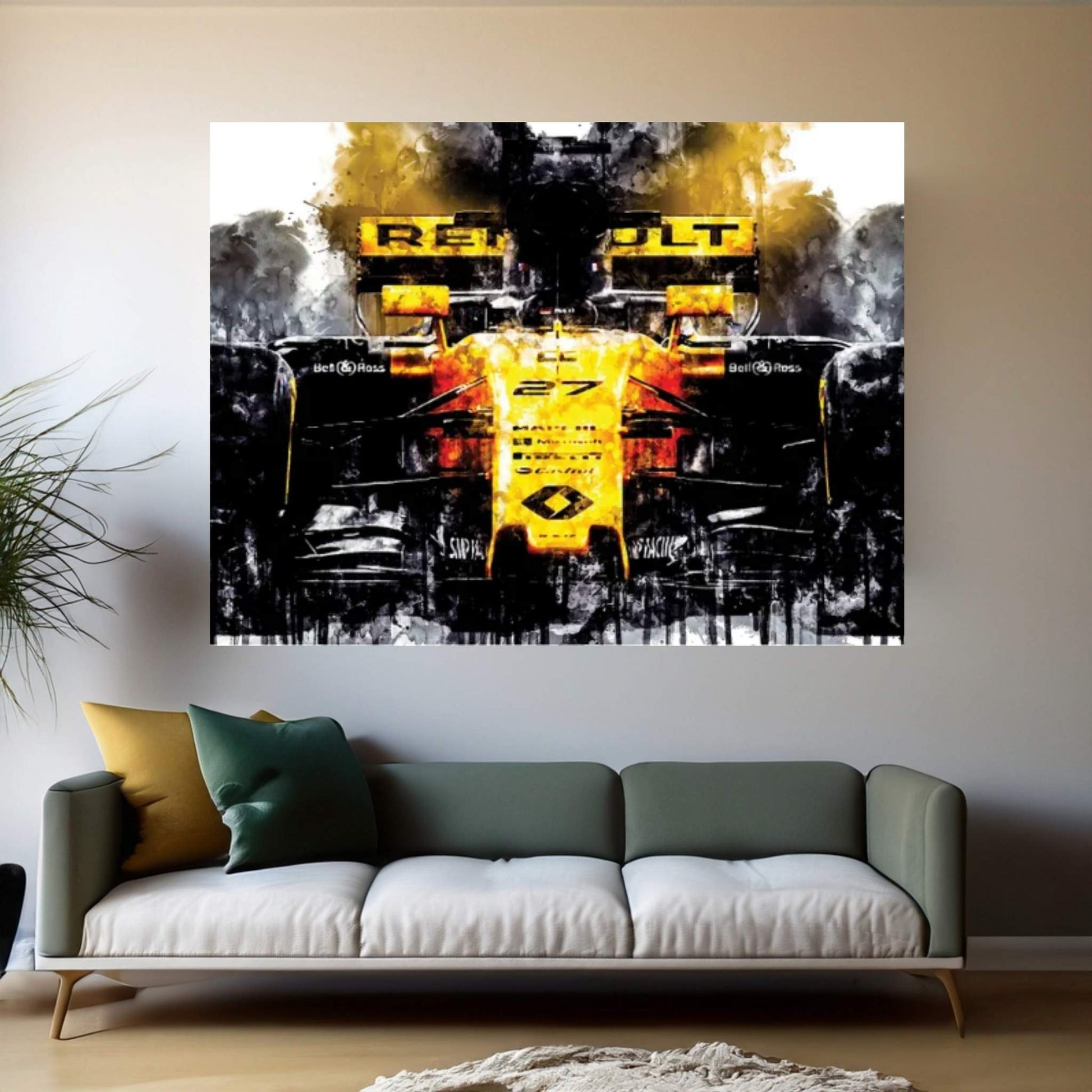 Car 2017 Renault RS17 Formula I Canvas Wall Art - Y Canvas