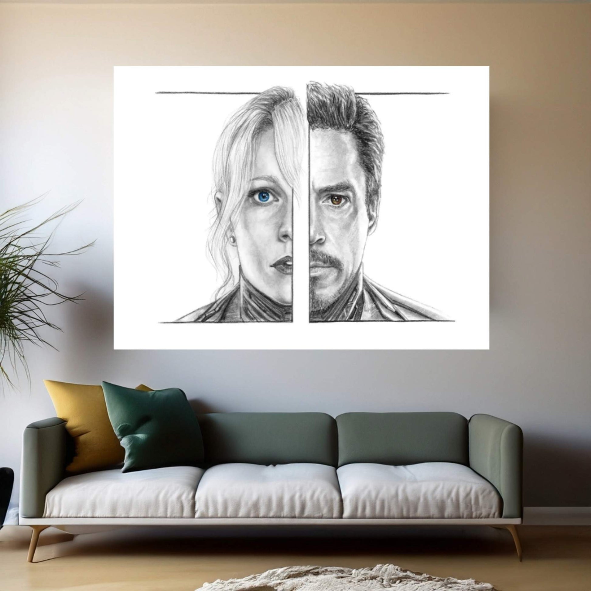 Pepper And Tony Canvas Wall Art - Y Canvas