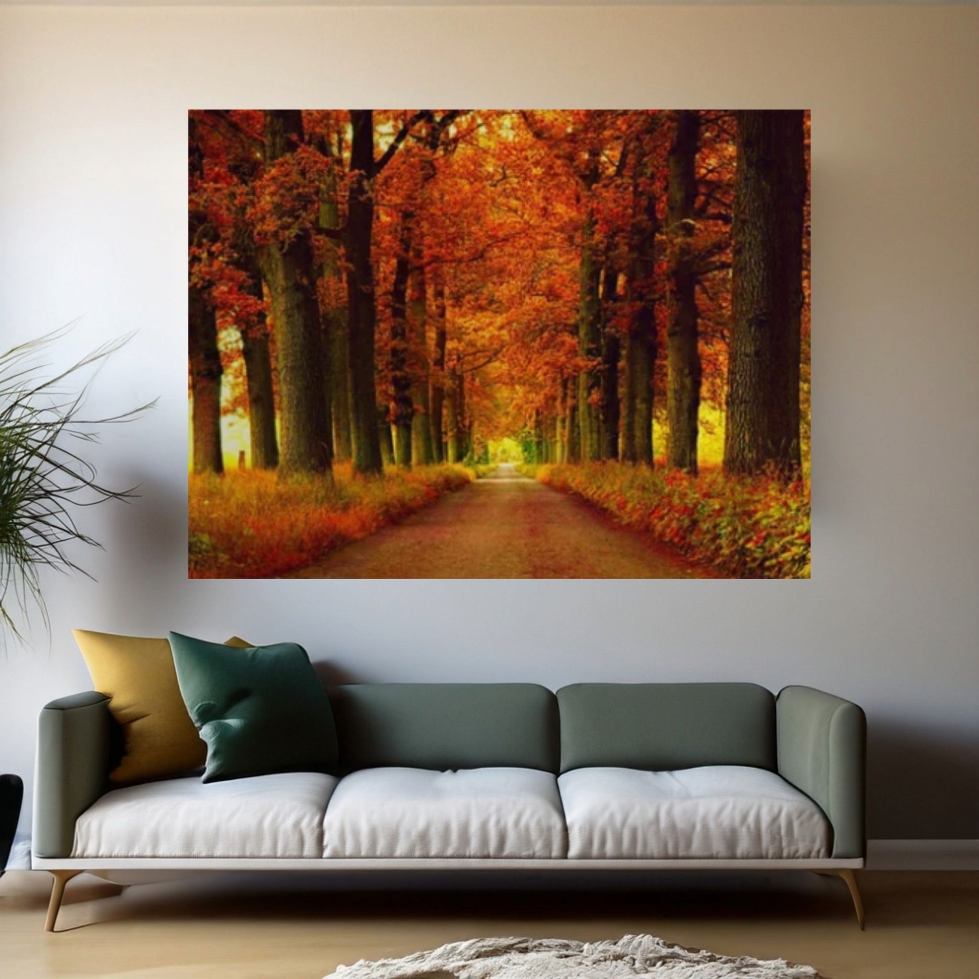 Autumn Leaves Canvas Wall Art, Canvas Wall Art Poster - Y Canvas