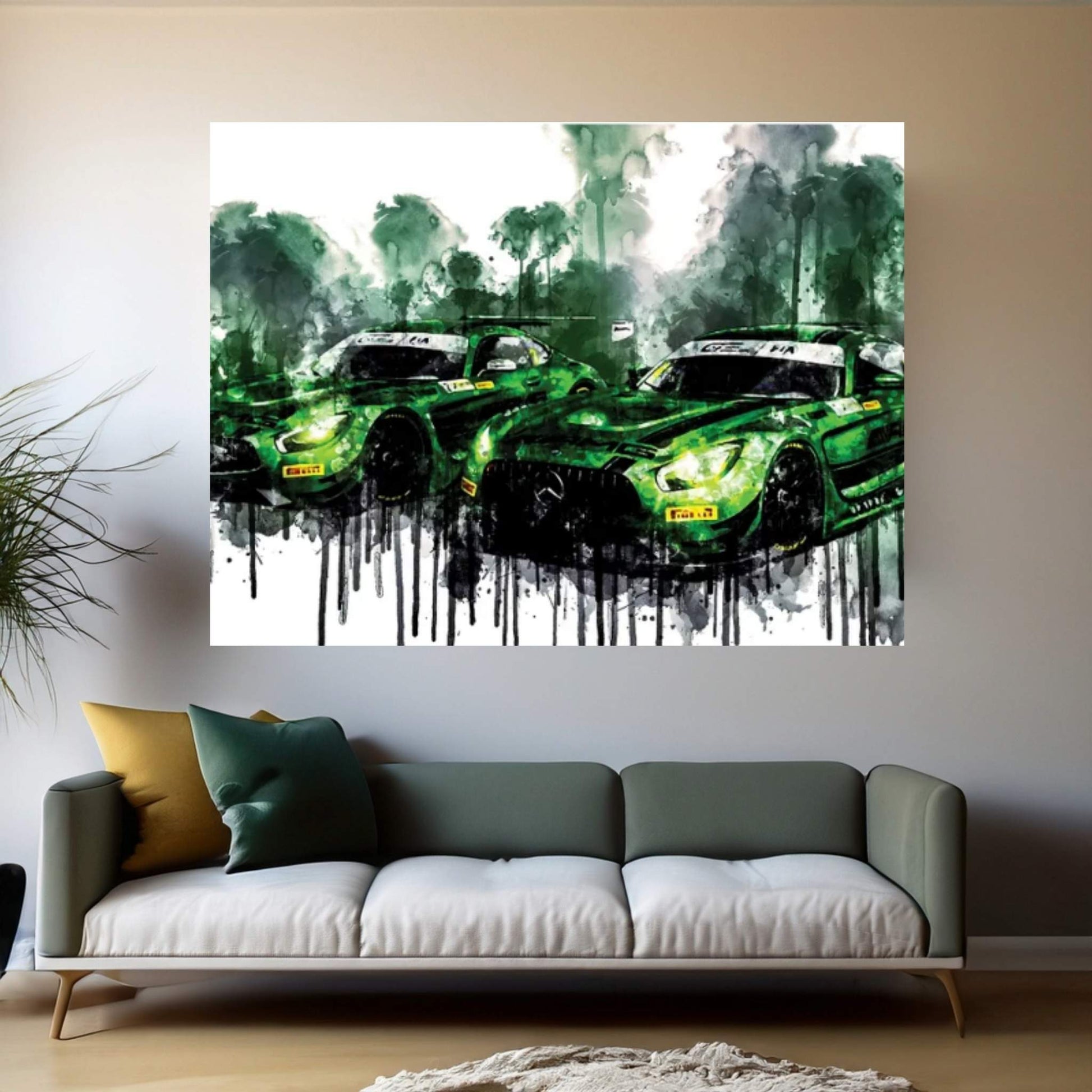 2017 Mercedes AMG GT3 Canvas Wall Art - Y Canvas