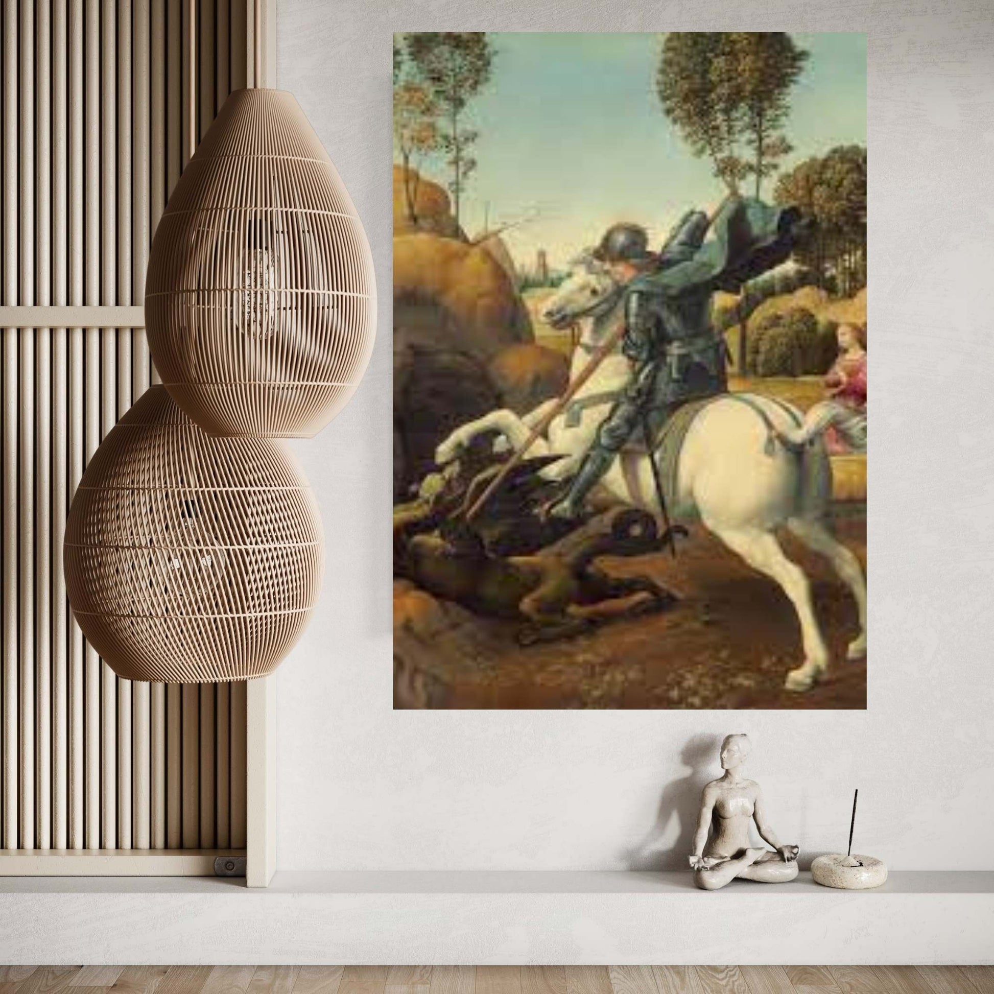 Saint George and the Dragon Canvas Wall Art - Y Canvas