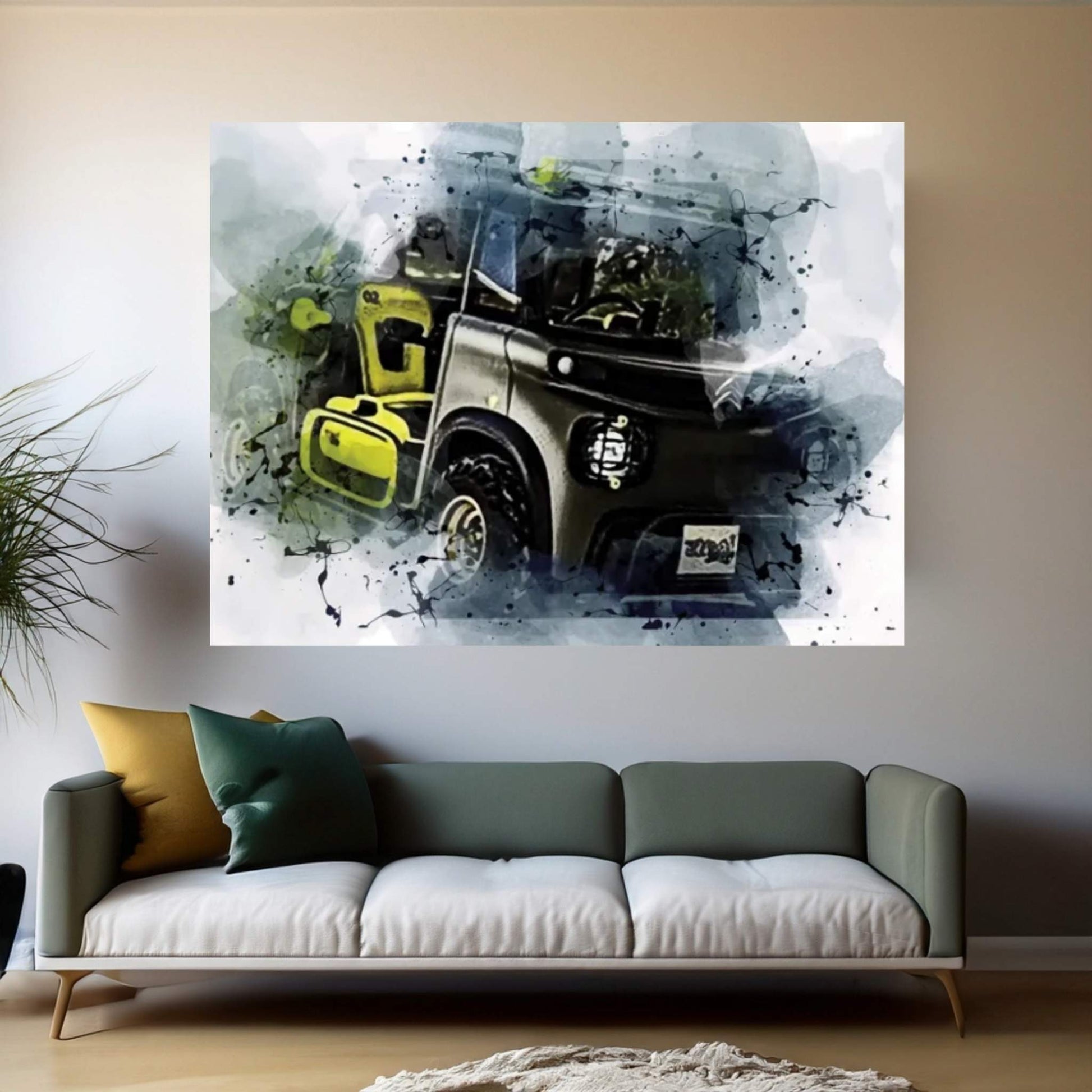 Citroen My Ami Buggy 2021 Exterior Electric Car Canvas Wall Art - Y Canvas