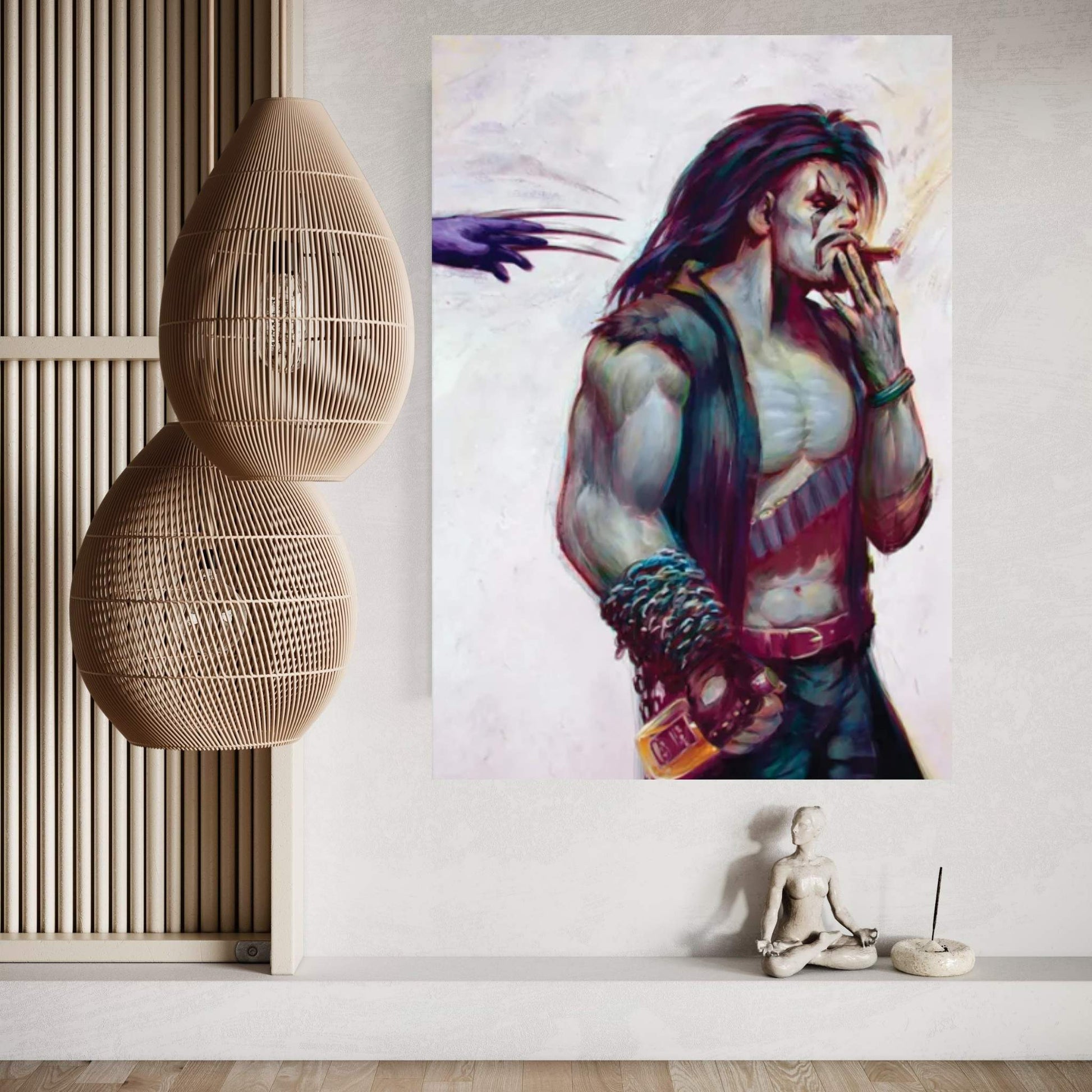 Lobo Vs. Wolverine Canvas Wall Art - Y Canvas