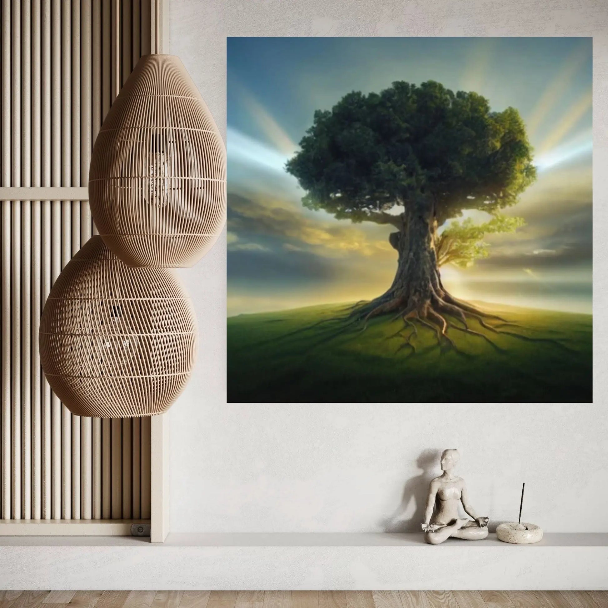 Landscape Tree On Canvas Print Wall Art Abstract Oil Tree Artwork Contemporary Tree Art Modern Tree Paintings - Y Canvas