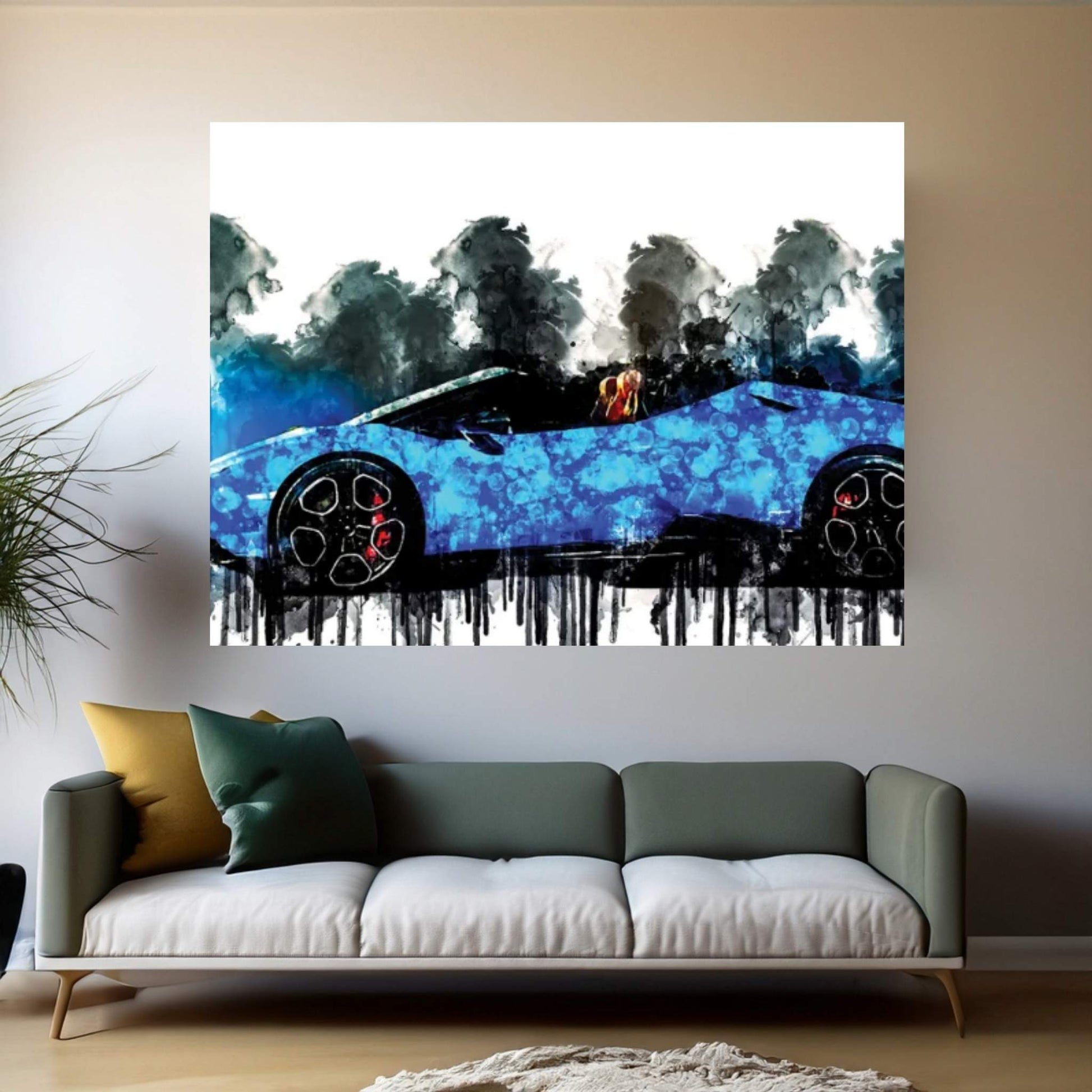 2017 OCT Tuning Lamborghini Huracan Vehicle CCXLV Canvas Wall Art - Y Canvas