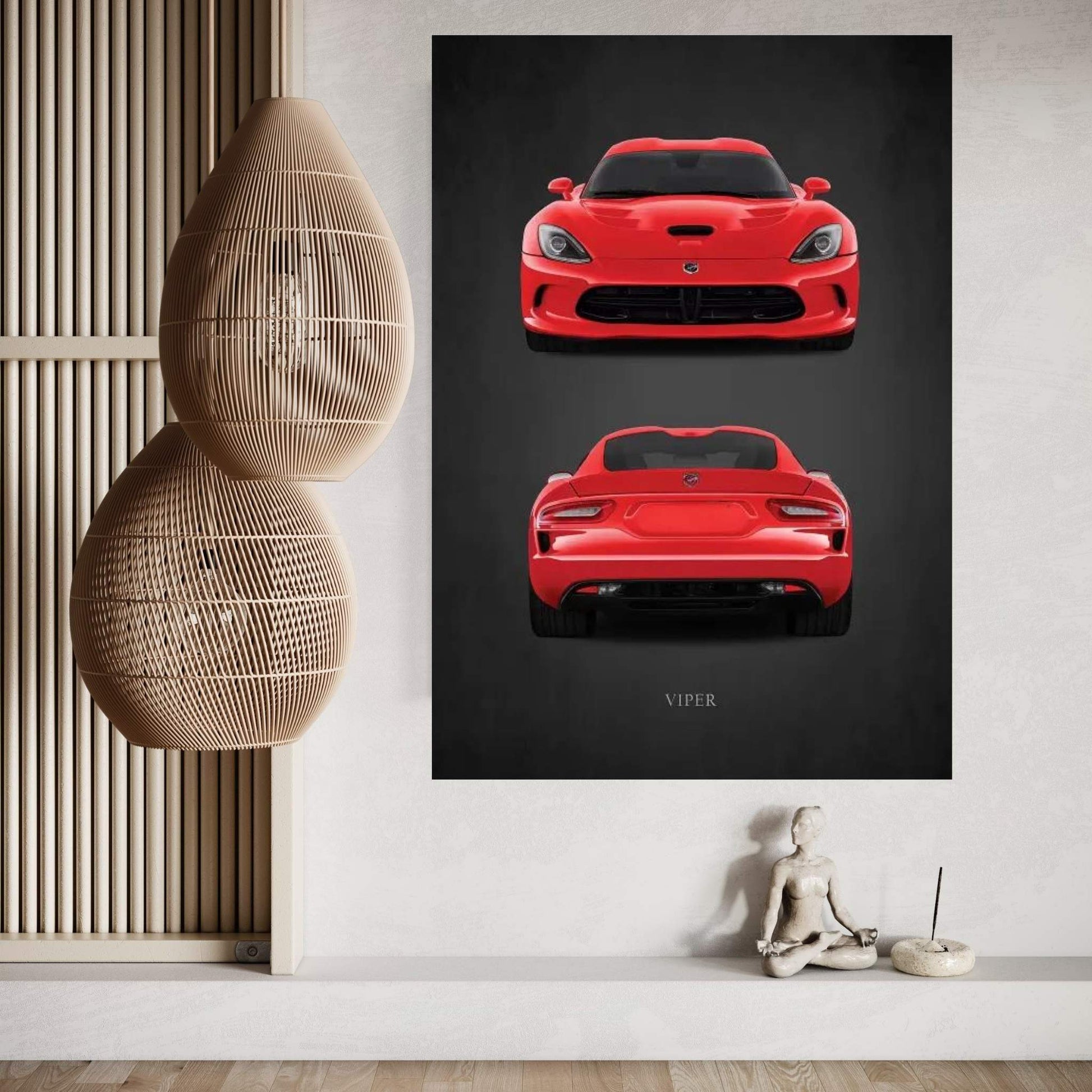 Dodge Viper Red Canvas Wall Art - Y Canvas