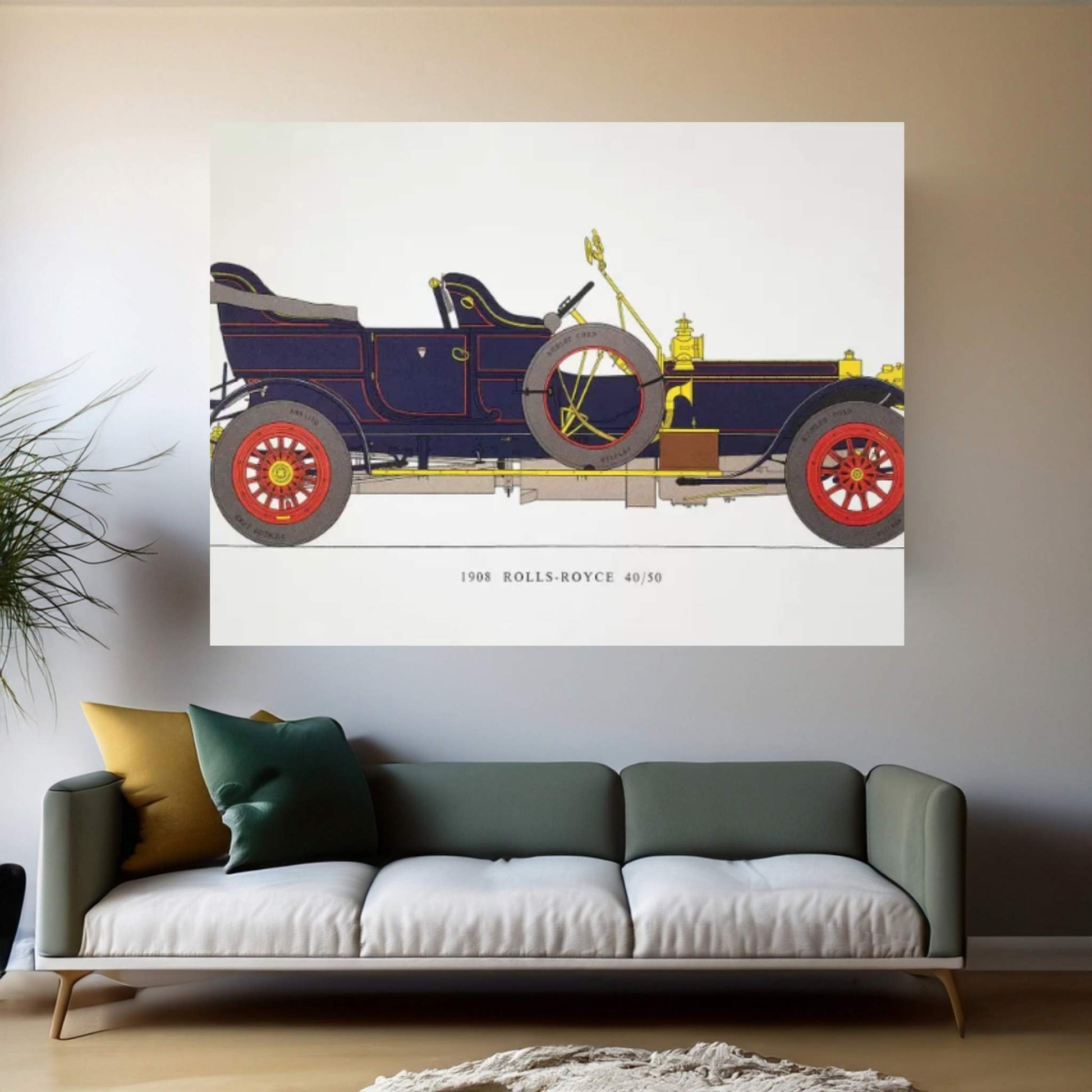 Auto: Rolls-Royce, 1908 Canvas Wall Art - Y Canvas