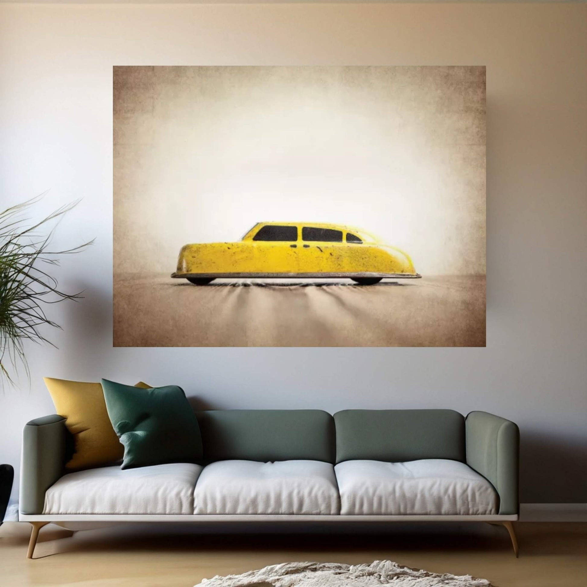 ARGO Yellow Taxi Canvas Wall Art - Y Canvas