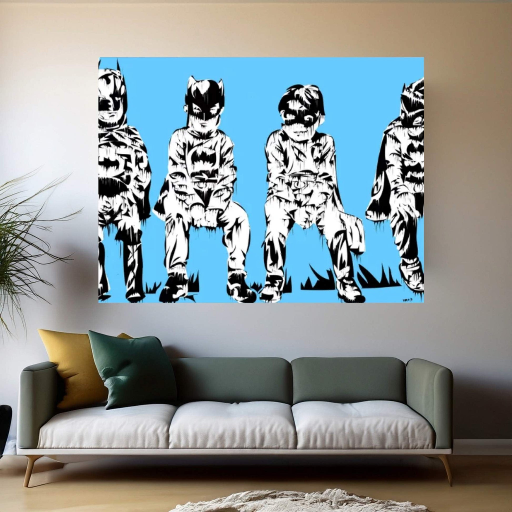 Baby Batmans Canvas Wall Art - Y Canvas