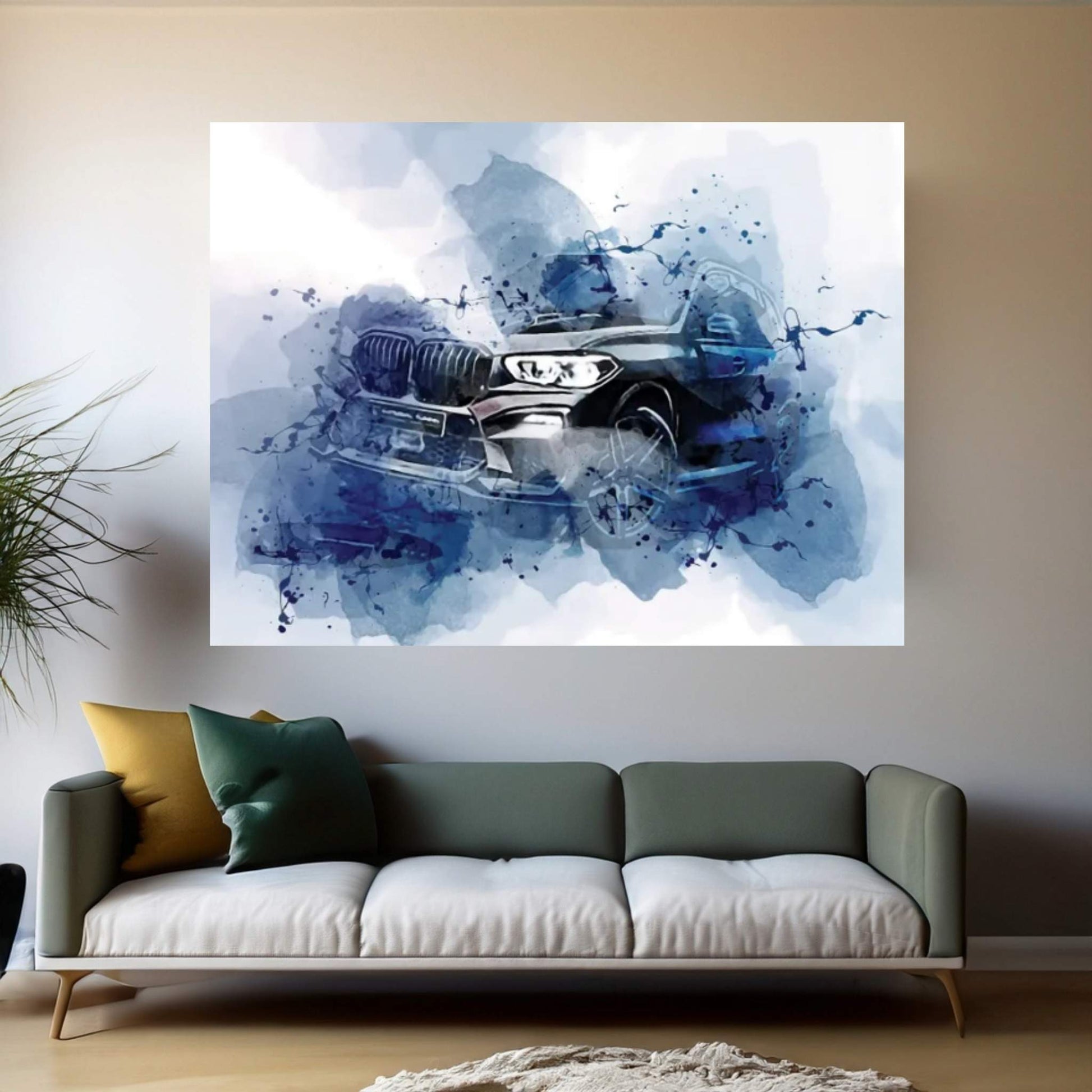 BMW X5 Nightscapes 2021 Canvas Wall Art - Y Canvas