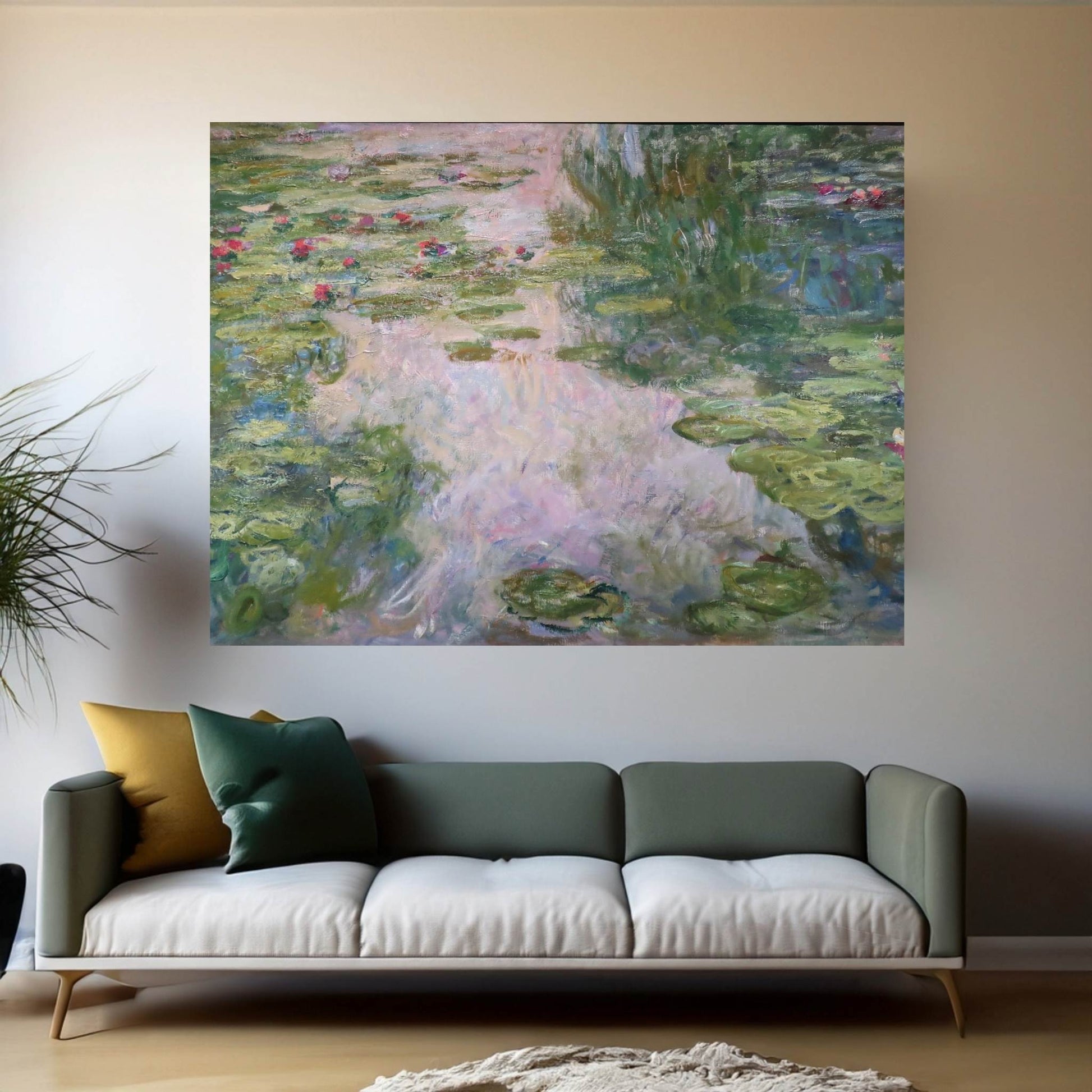 Water Lilies Canvas Wall Art - Y Canvas