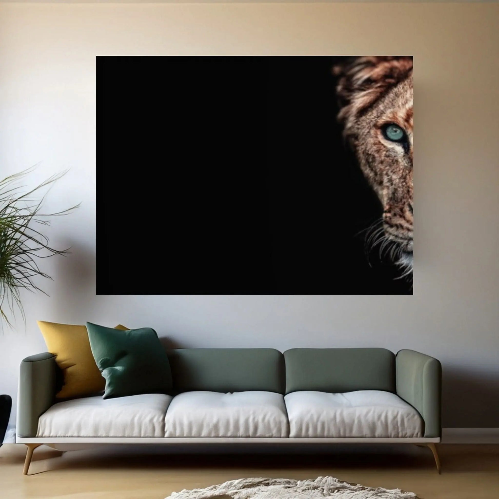 Lion Canvas Wall Art Animal Wall Art, Canvas Wall Art, Animal wall art decor Large lion art - Y Canvas