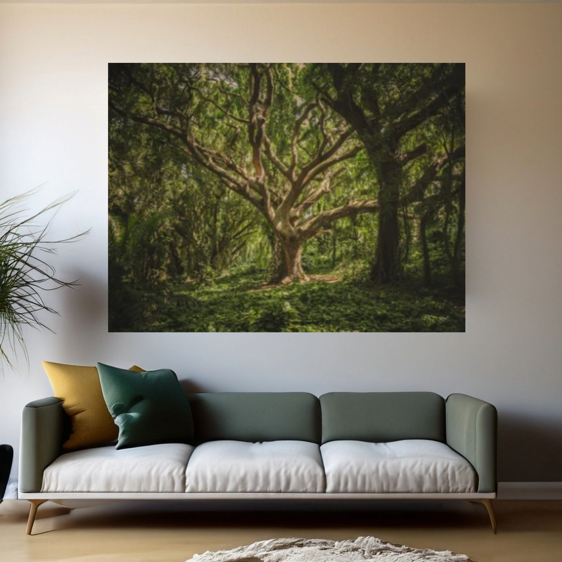 Forest Wall Art, Forest Canvas, Landscape Wall Art, Landscape Canvas, Forest Wall Decor, Tree Wall Art - Y Canvas