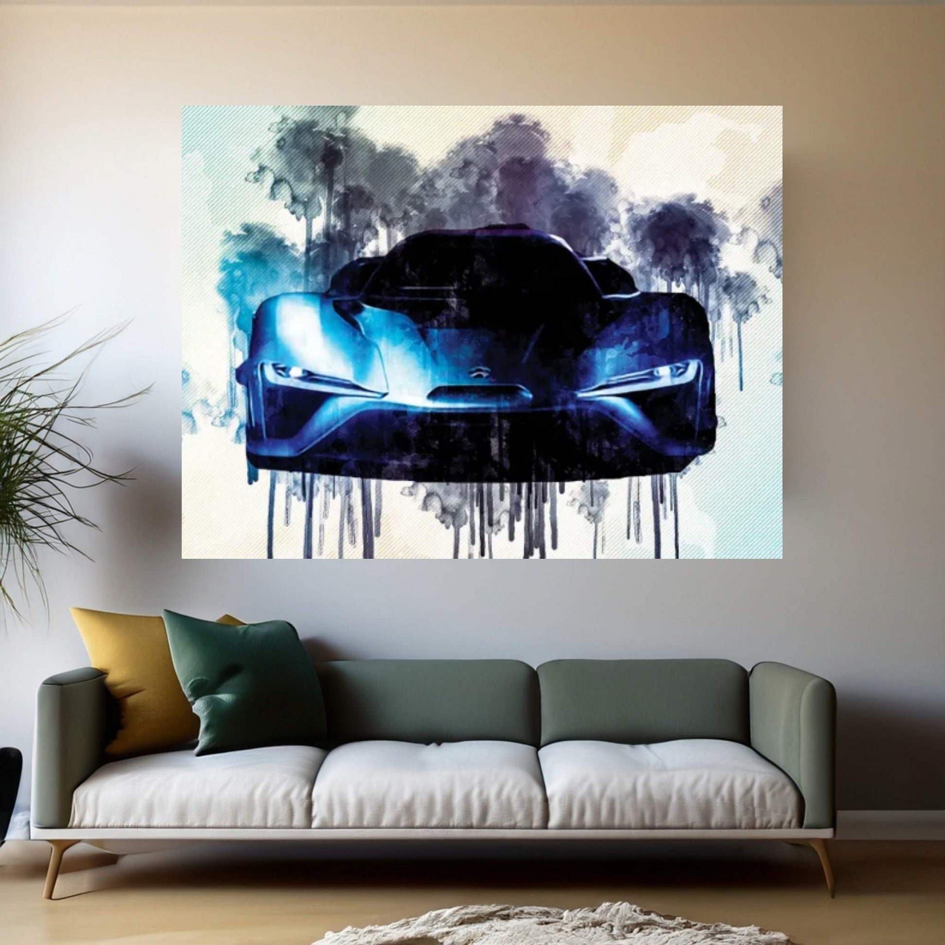 Nio Ep9 2019 Front View Exterior Hypercar Luxury Canvas Wall Art - Y Canvas