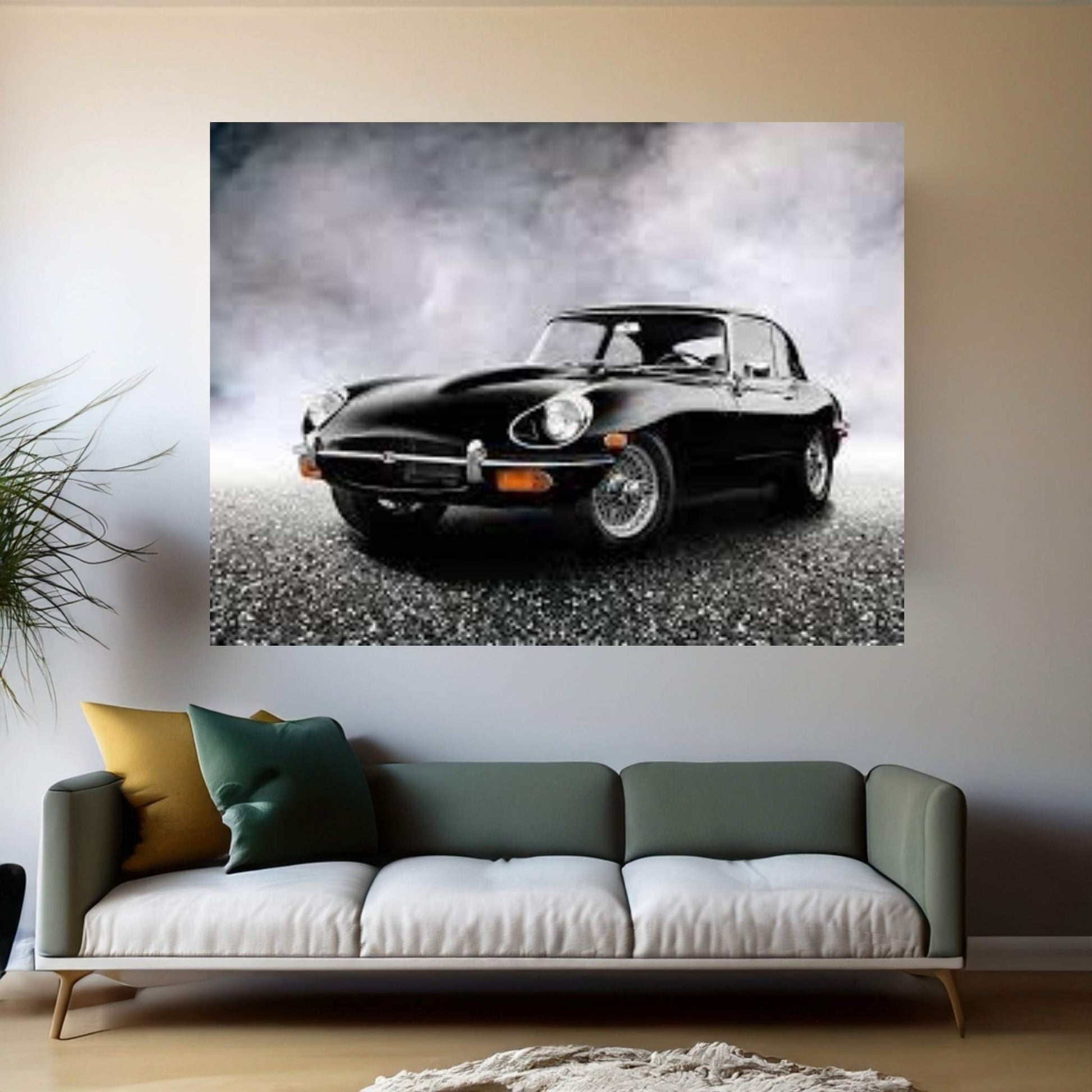 Jaguar E-Type 1968 Canvas Wall Art - Y Canvas