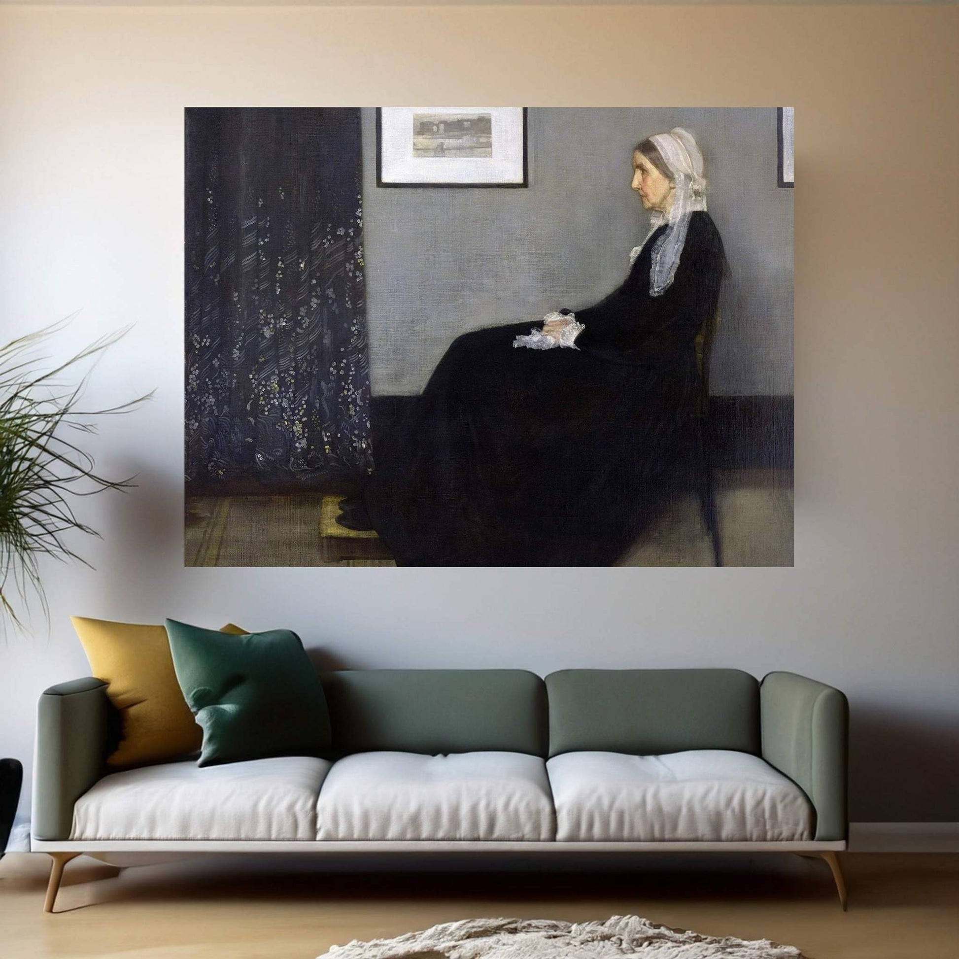 Arrangement in Grey and Black No. 1 (Whistler's Mother) Canvas Wall Art - Y Canvas