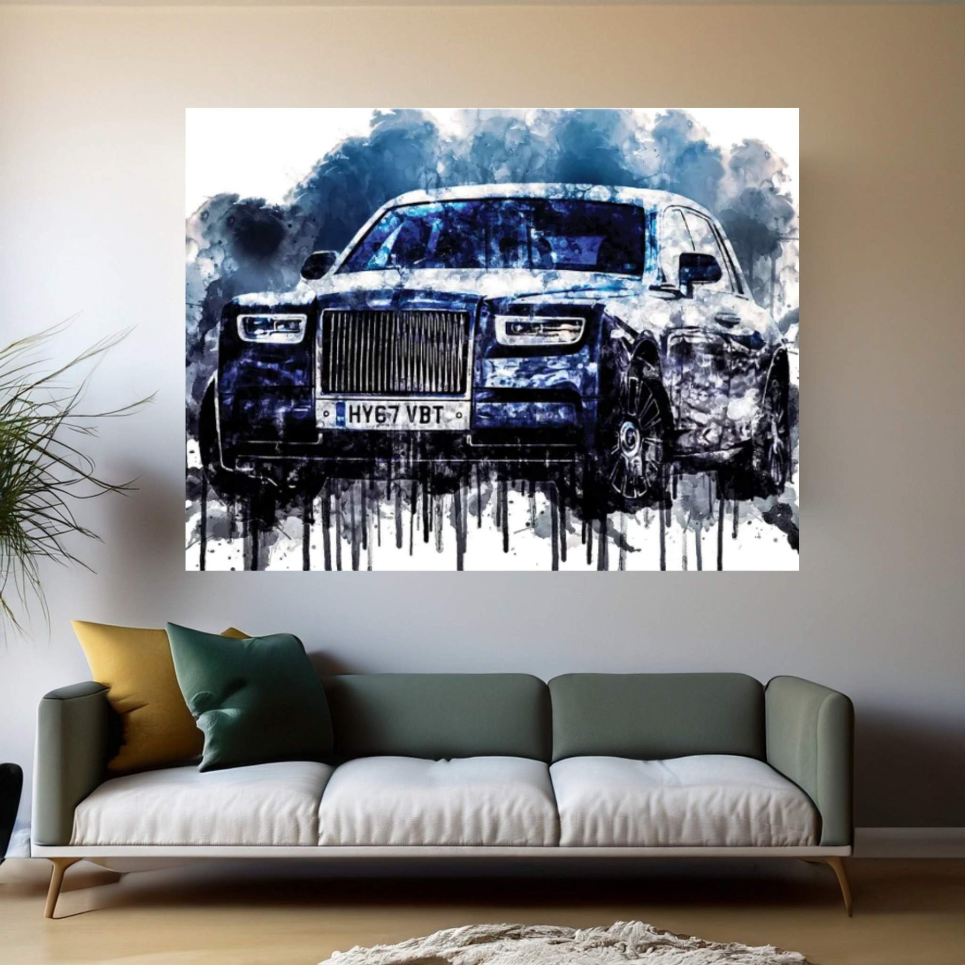 Car 2017 Rolls Royce Phantom Canvas Wall Art - Y Canvas