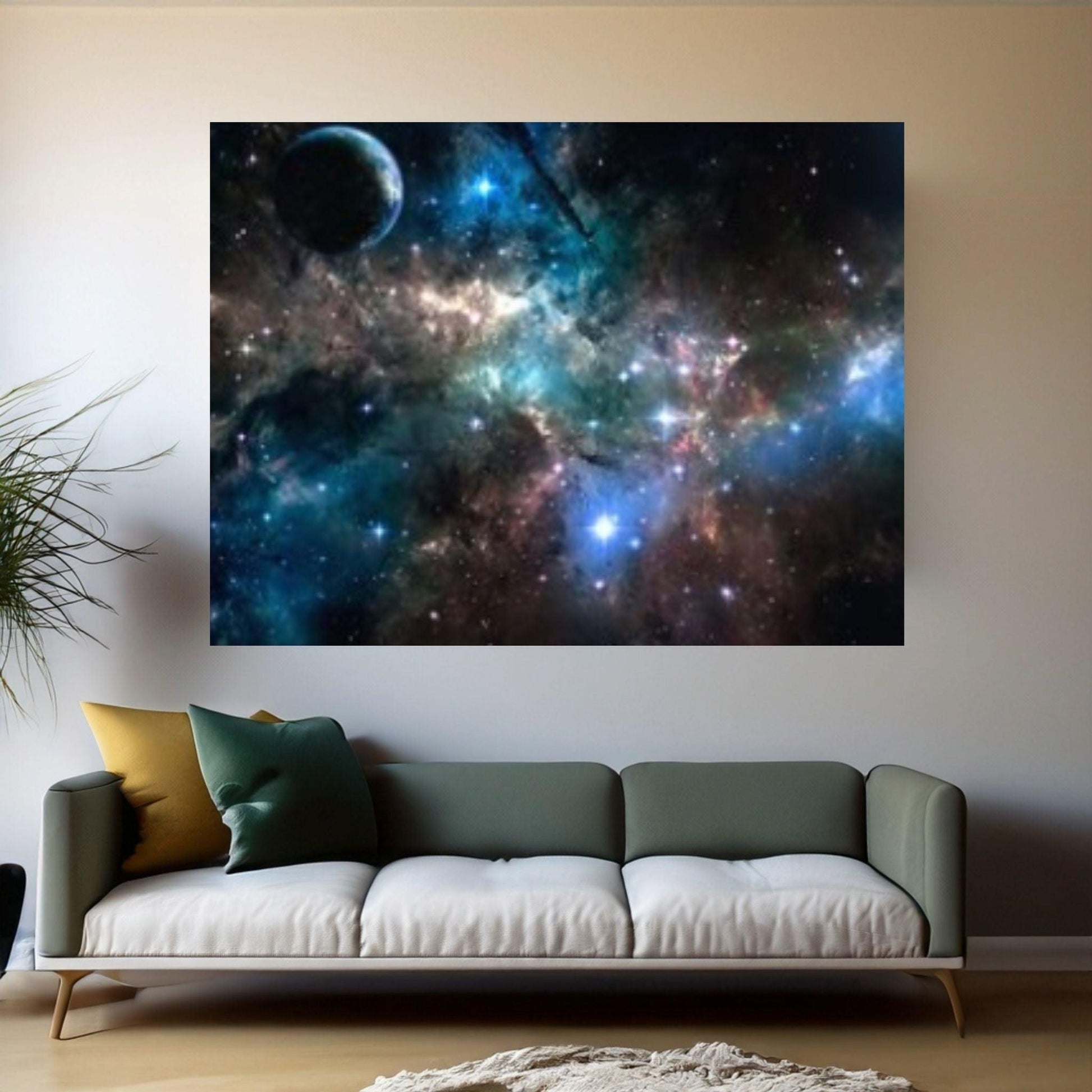 Hubble Light Space Canvas Wall Art Print Design , Wall Decor, Oil Painting Picture - Y Canvas