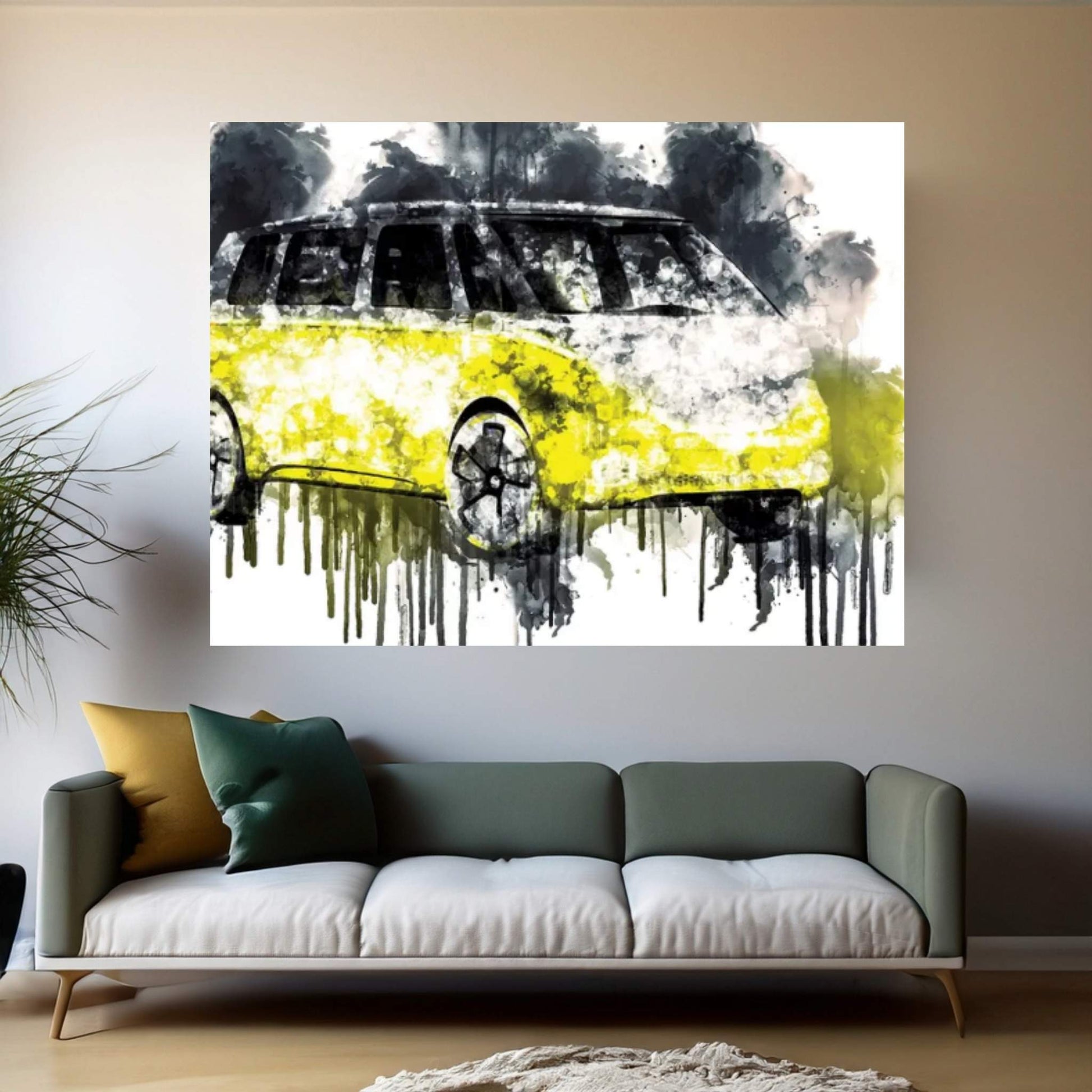 2017 Volkswagen ID Buzz Concept Vehicle CCCXIV Canvas Wall Art - Y Canvas