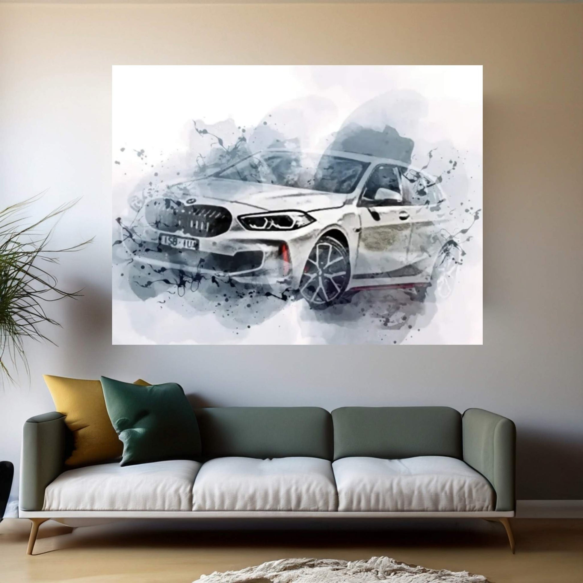 BMW 128Ti Offroad 2022 Cars Au-Spec BMW F40 Canvas Wall Art - Y Canvas