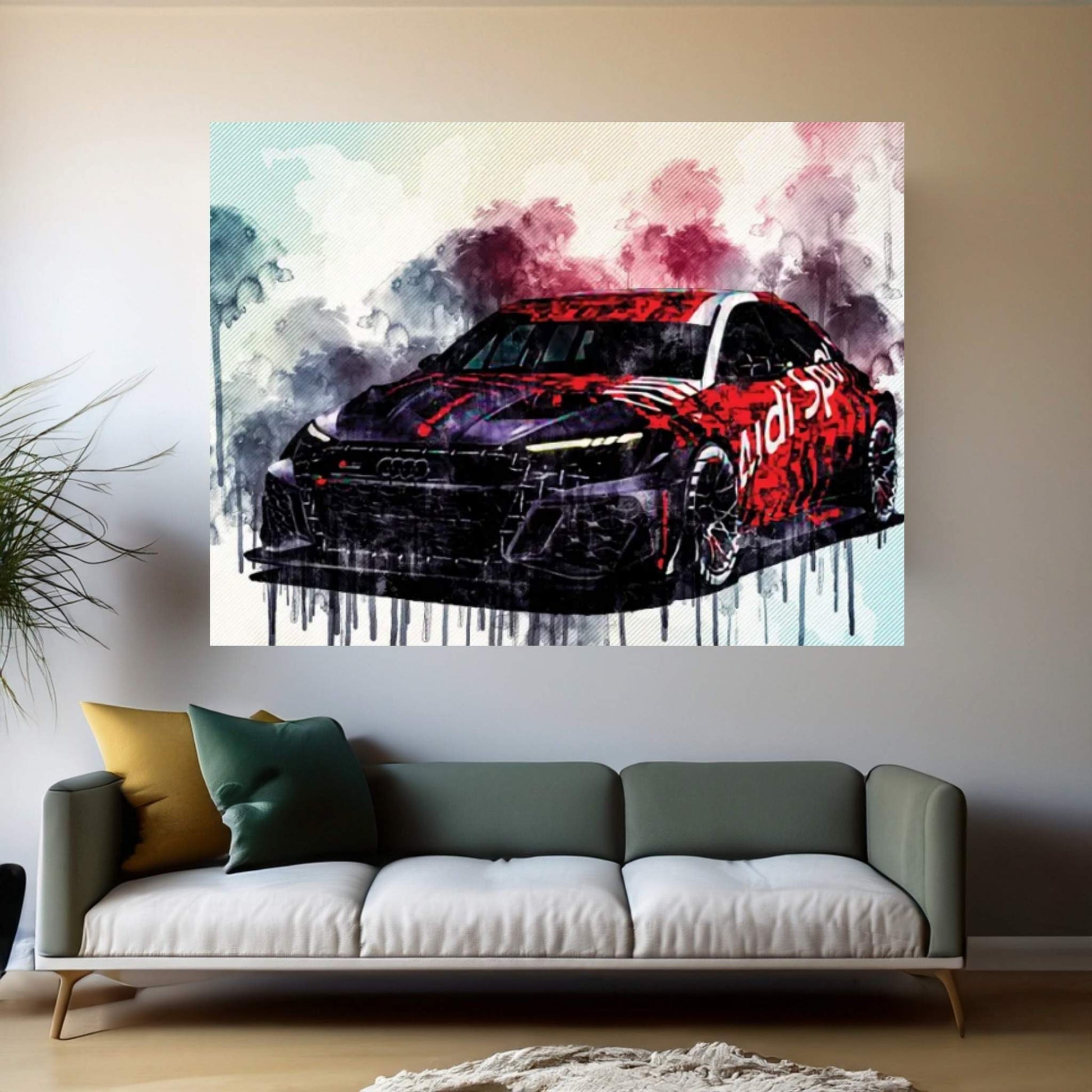 2021 Audi RS3 LMS Front View Canvas Wall Art - Y Canvas