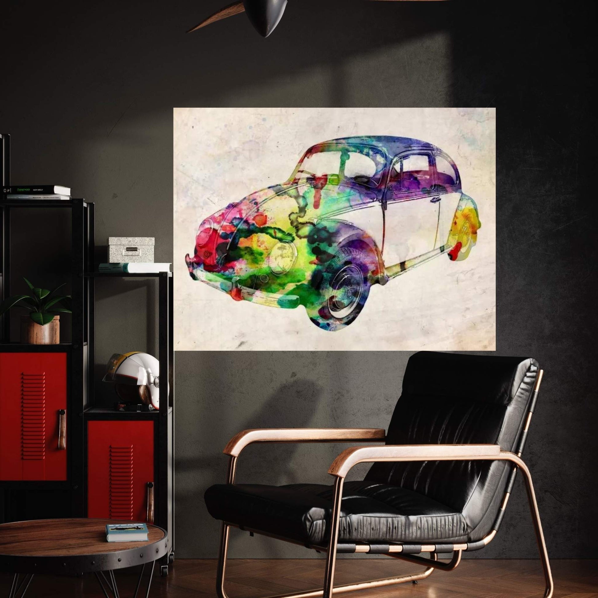 VW Beetle (Urban) Canvas Wall Art - Y Canvas