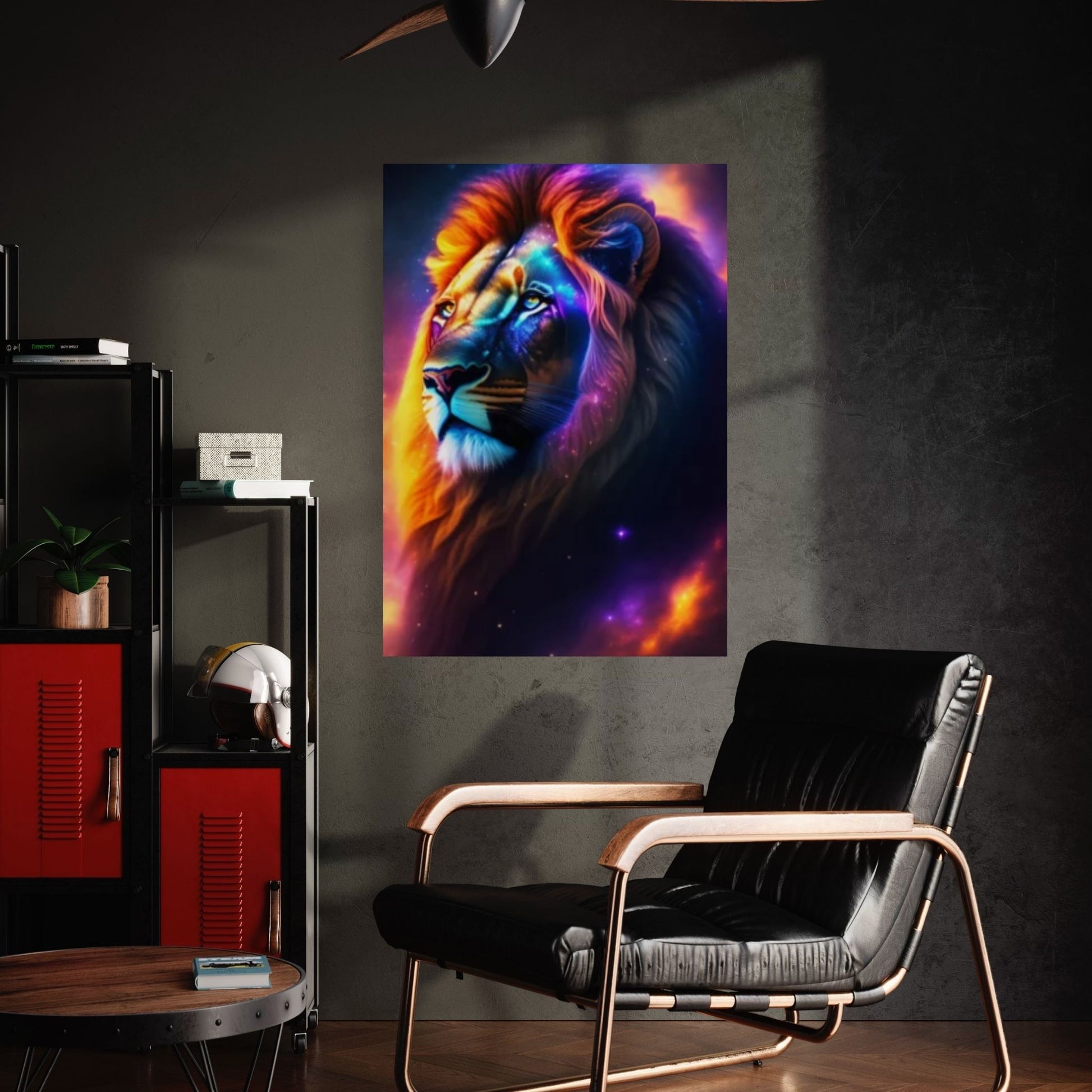 Animal Lion Canvas Wall Art, Creative Animal Modeling Wall Art - Y Canvas